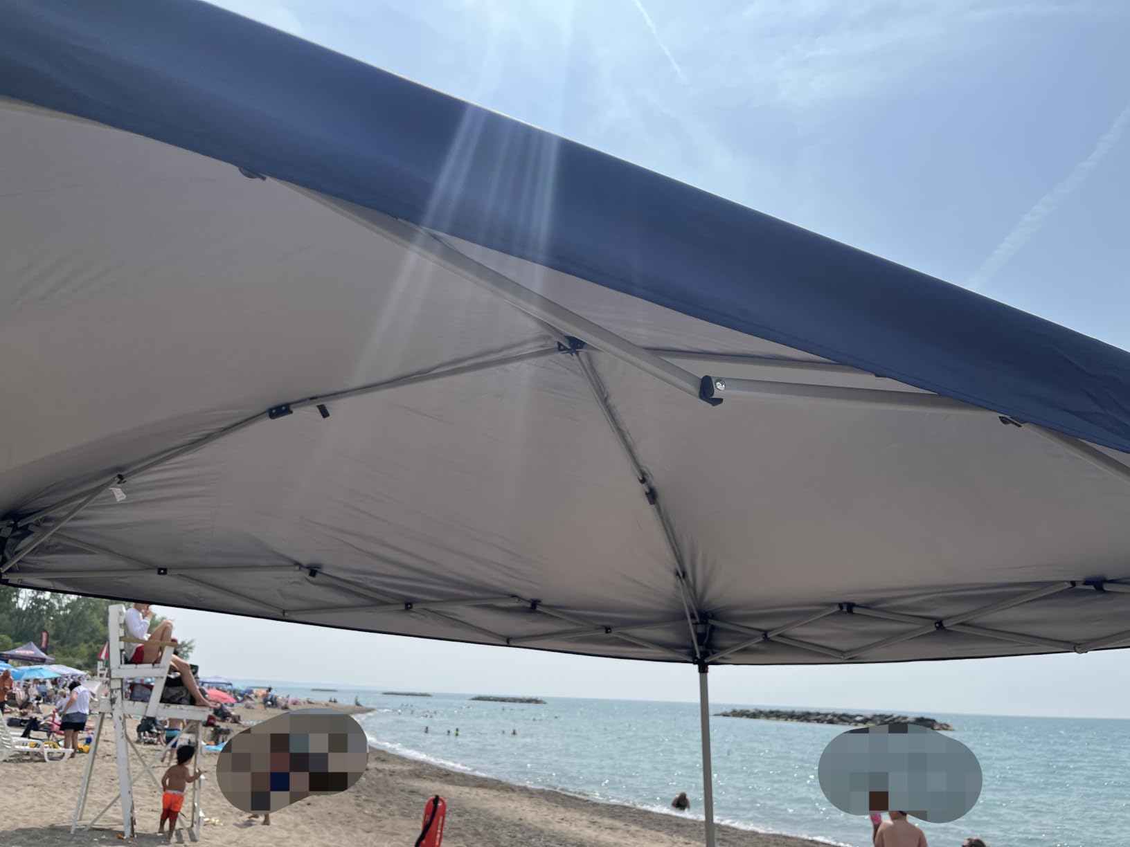 10x10FT Slant Leg Pop Up Canopy Tent, Portable Outdoor Shelter | 10x10FT Base 8x8FT Top, Adjustable Heights, Instant Shelter with Carrying Bag for Patio Deck Garden and Beach customer photo 2