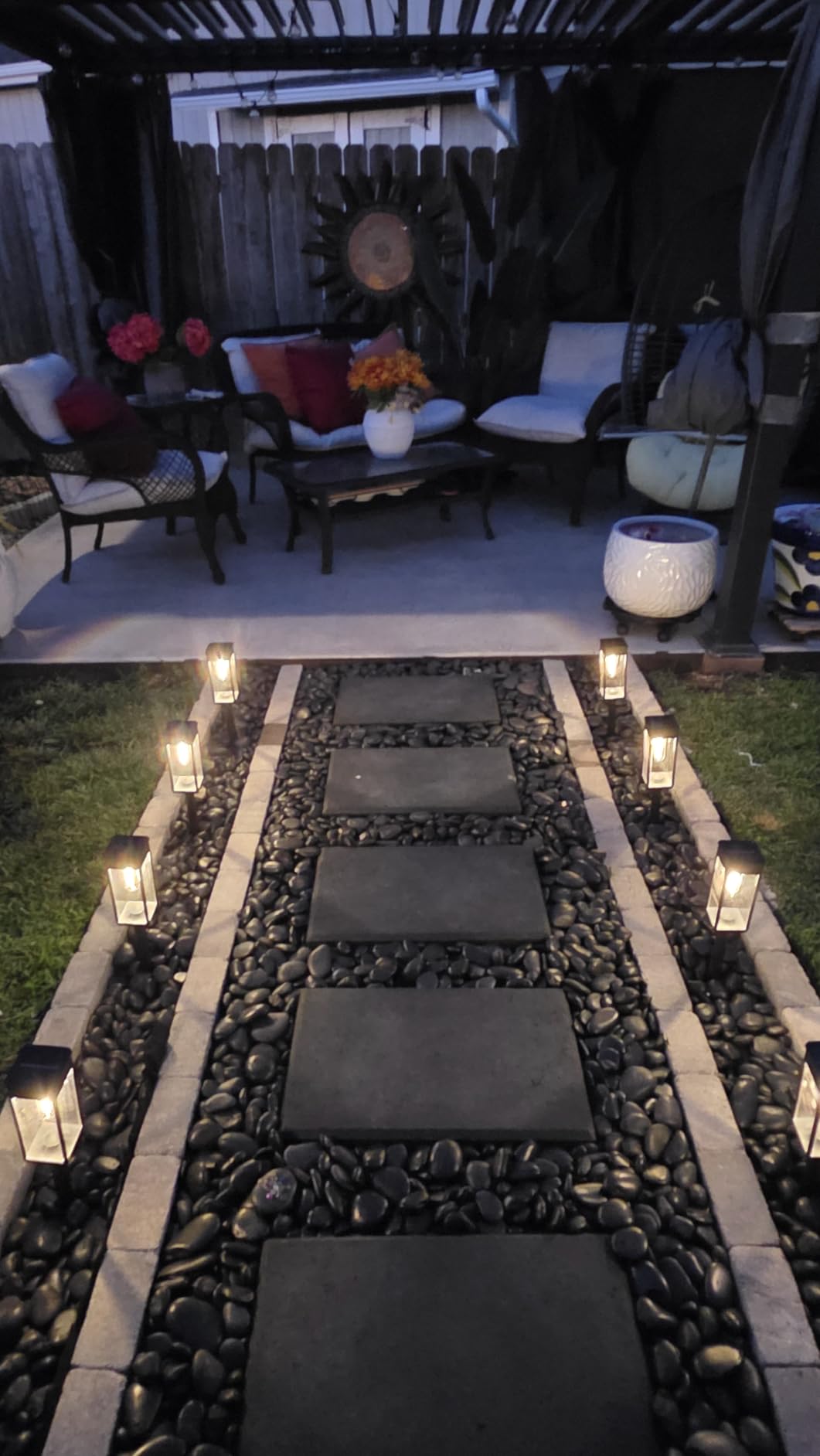 ALFIOT Bright Solar Pathway Lights, 8 Pack, 3 Heights, Cool White, IP65 customer photo 1
