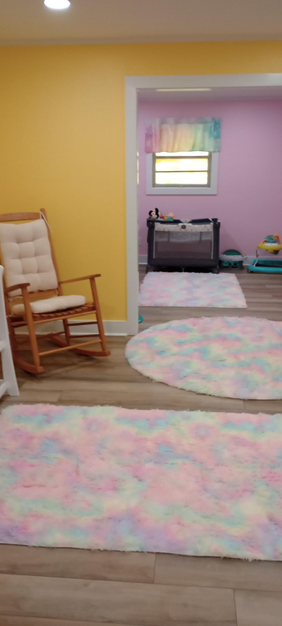 Fluffy Grey Rug for Bedroom 4x6, Modern Area Rugs for Kids Room Living Room customer photo 2