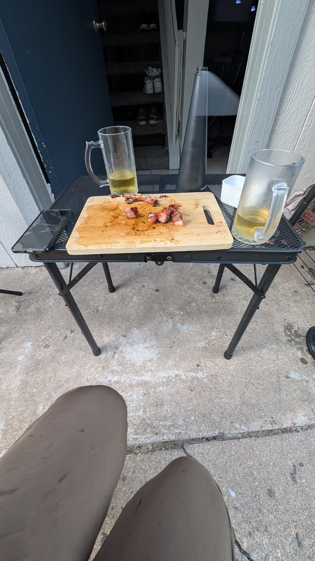 4 Ft Metal Folding Table, Folding Grill Table with 16.5/26 in Heights customer photo 1