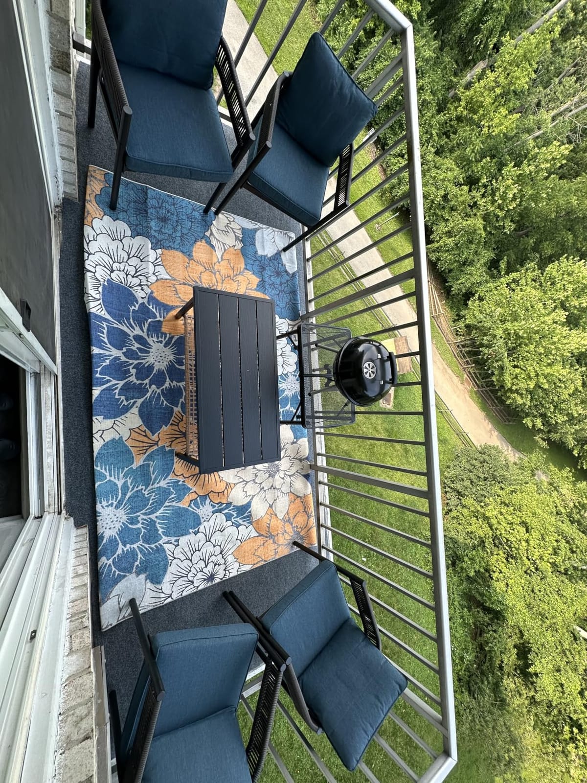 4 Ft Metal Folding Table, Folding Grill Table with 16.5/26 in Heights customer photo 2