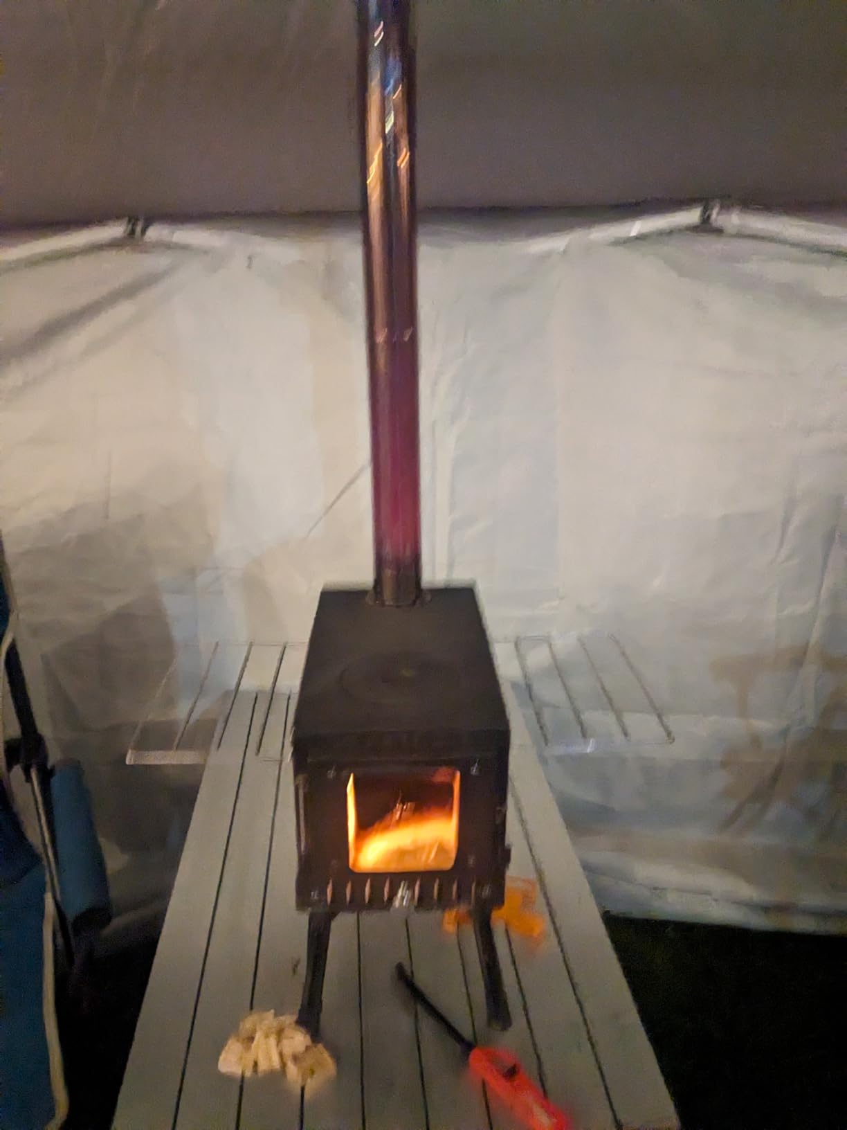 Huskfirm Wood Burning Stove, FoldingTent Stove for Heating customer photo 2