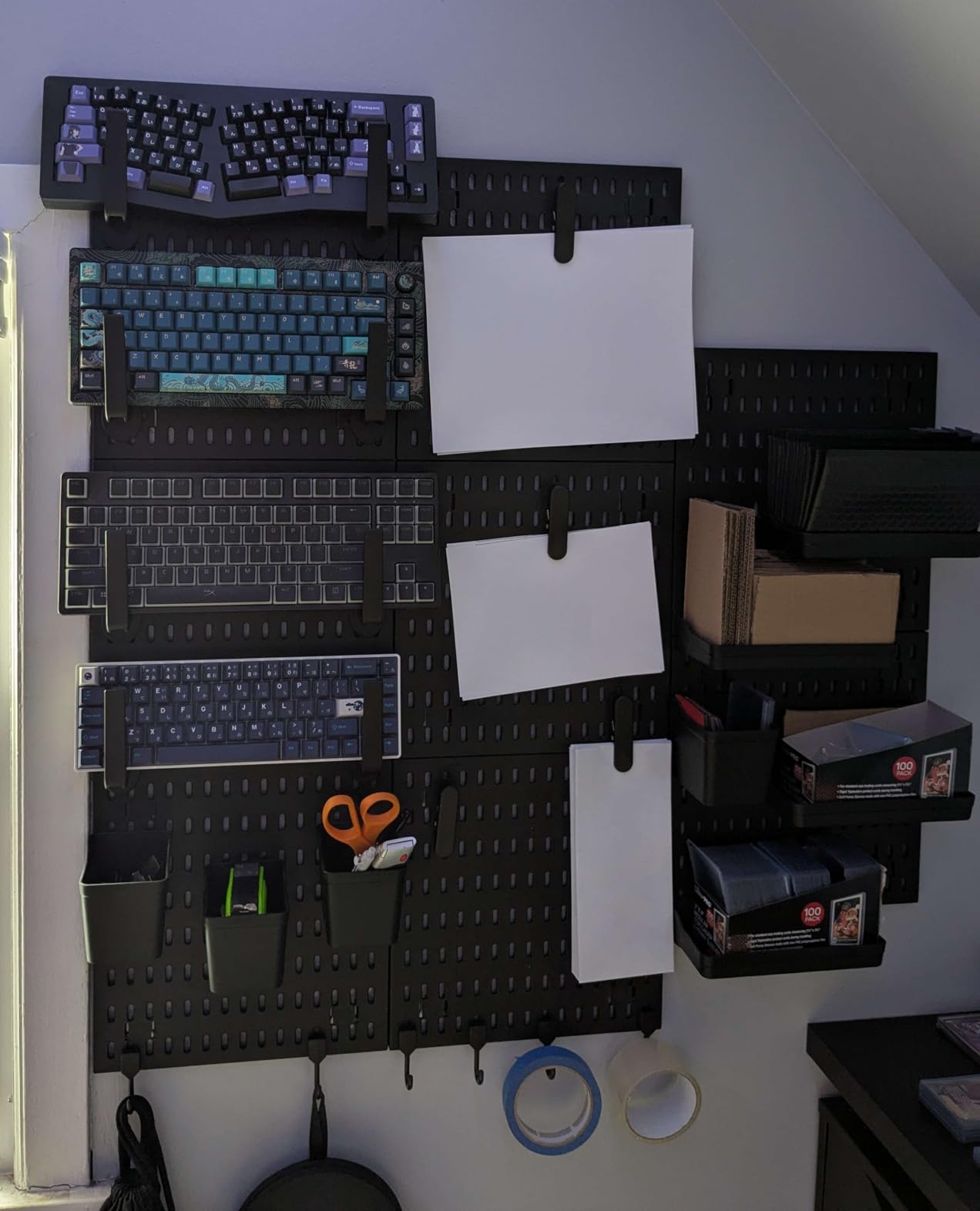 Pegboard Wall Organizer Kit, Modular Storage System, Black | 4 Modular 11.8