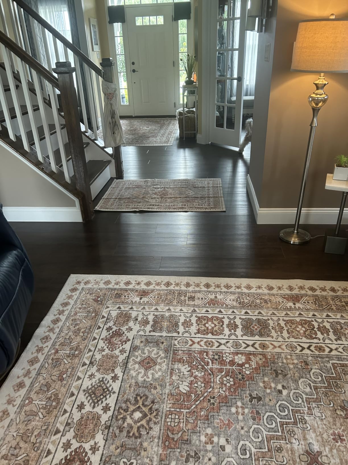 zesthome 9x12 Area Rugs for Living Room,Large Washable Rug,Orange customer photo 1