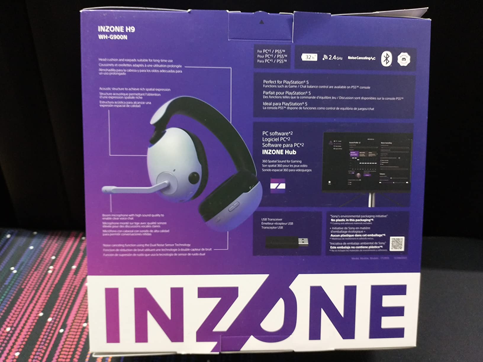 Sony INZONE H9 Wireless Over-Ear Noise Cancelling Gaming Headset, Black customer photo 1