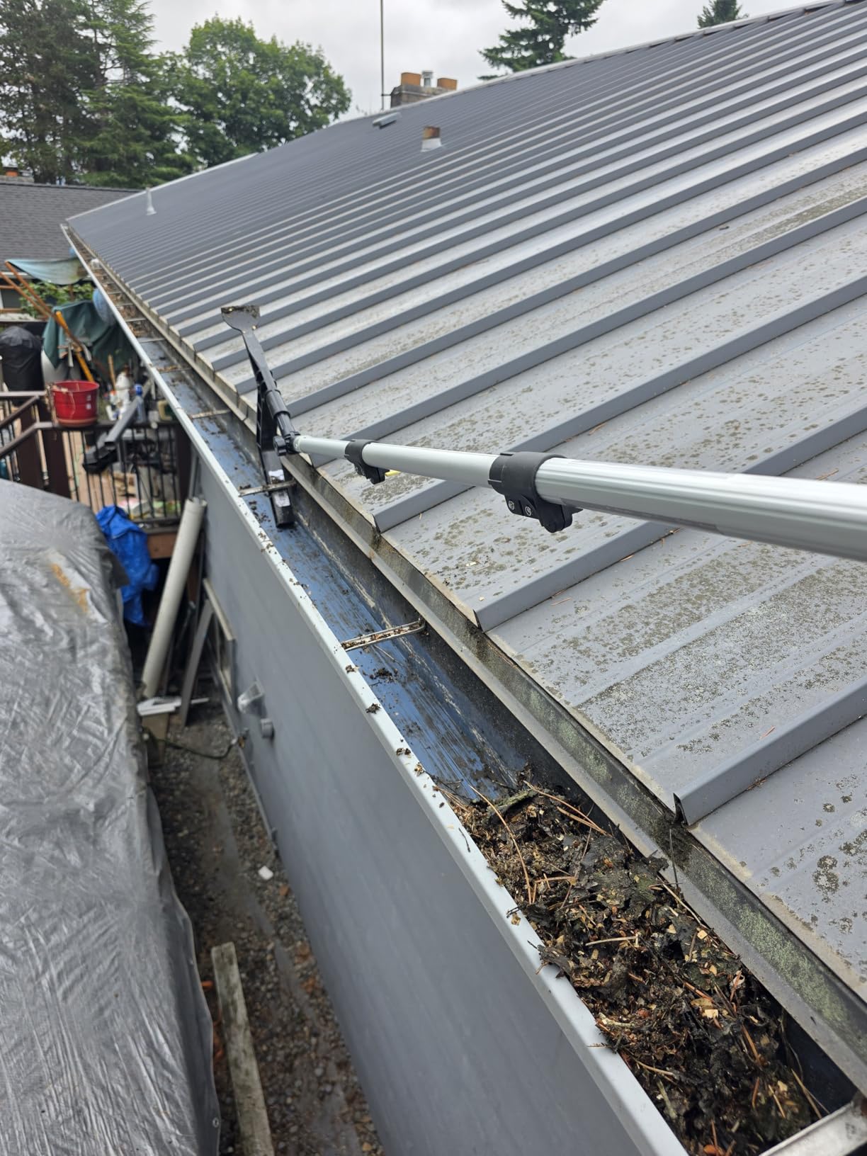 Gutter Cleaning Tool with Threads to Attach to Standard Poles Made in USA customer photo 1