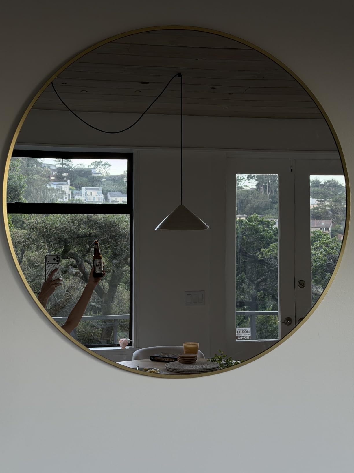 XRAMFY 30 Inch Round Mirror-Gold Circle Mirrors for Bathroom, Entryway customer photo 1