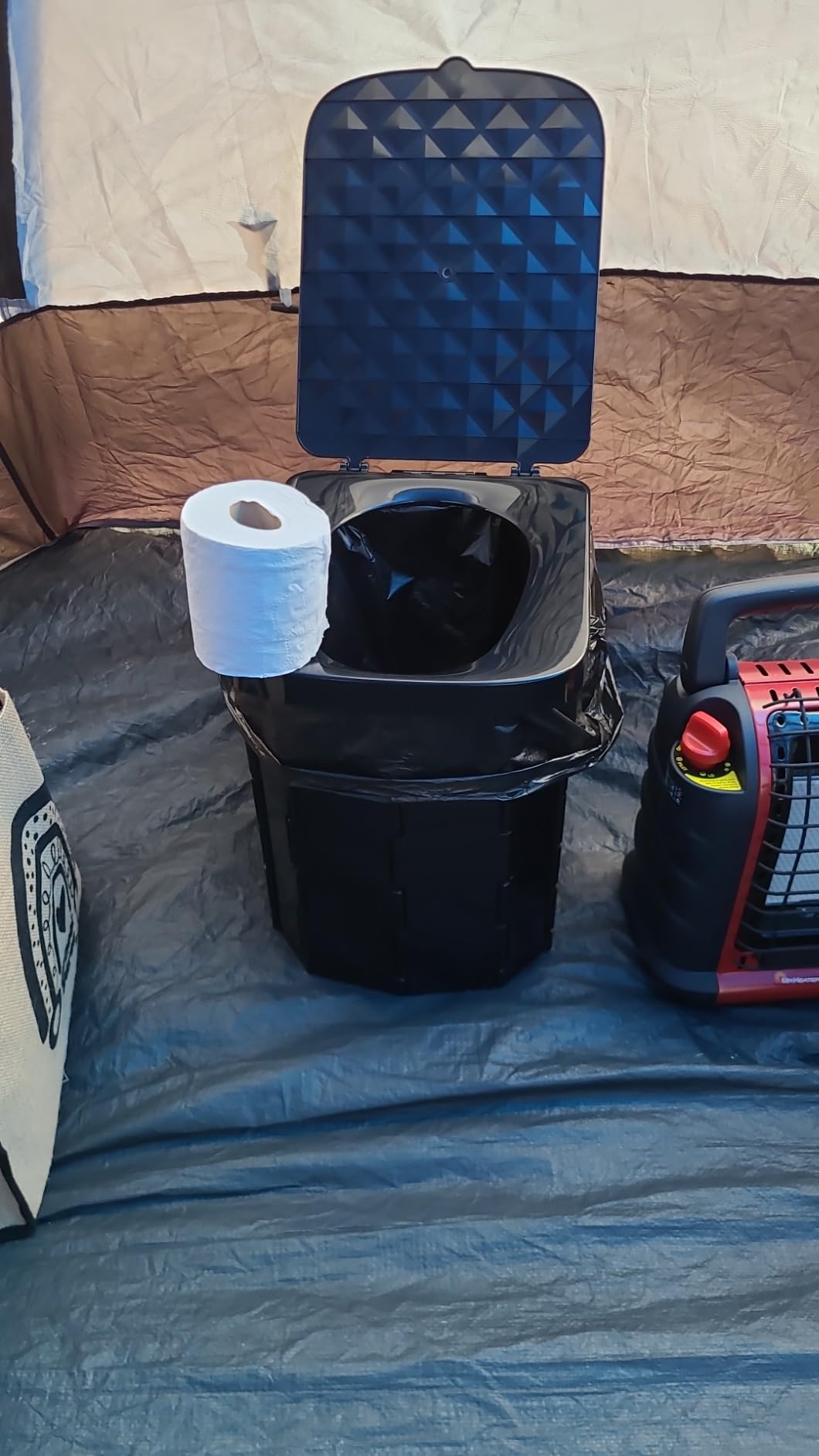 Hapoon XL Portable Folding Camping Toilet For Adults & Kids, Lightweight customer photo 2