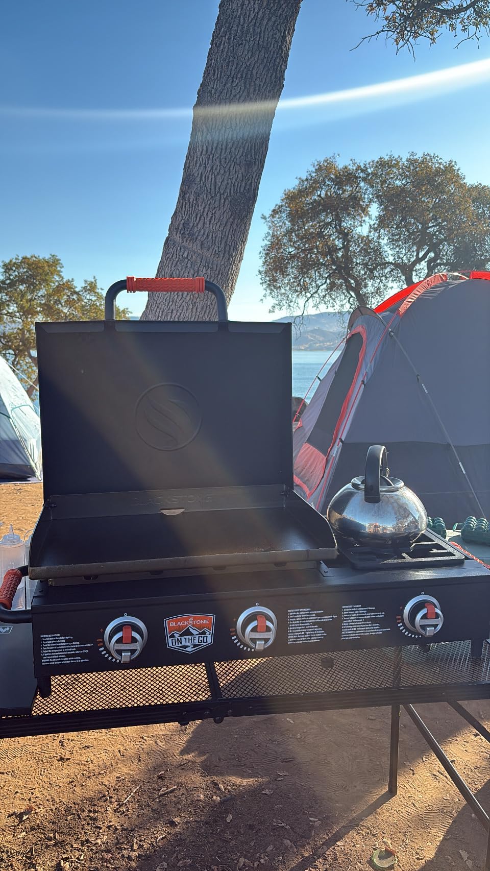 GREGIN Folding Camping Grill Table, Outdoor Metal Table. Foldable, Portable customer photo 1