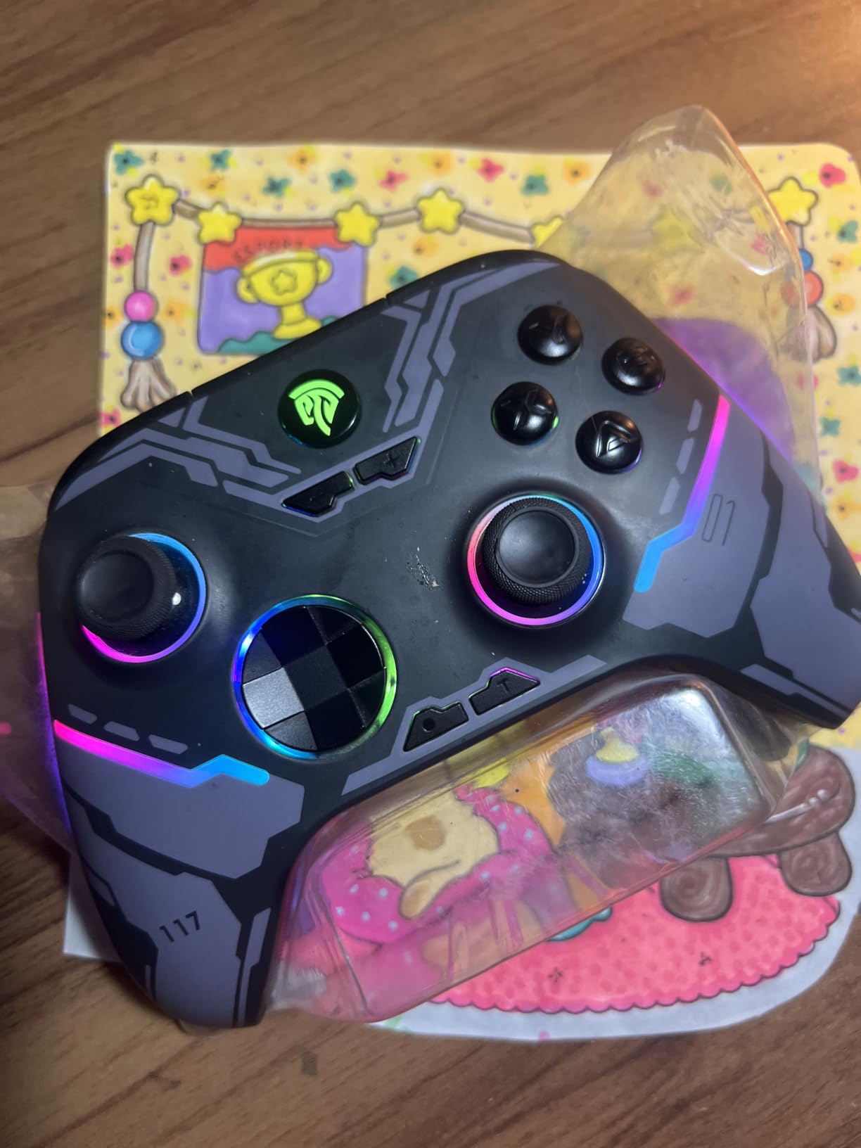 EasySMX X15 Wireless PC & Steam Gaming Controller, Hall Effect, Black customer photo 2