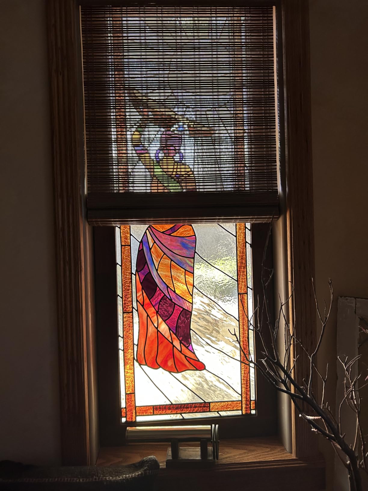 LazBlinds No Drill Bamboo Roman Shades, 34x64, Ceylon Light Russet customer photo 1