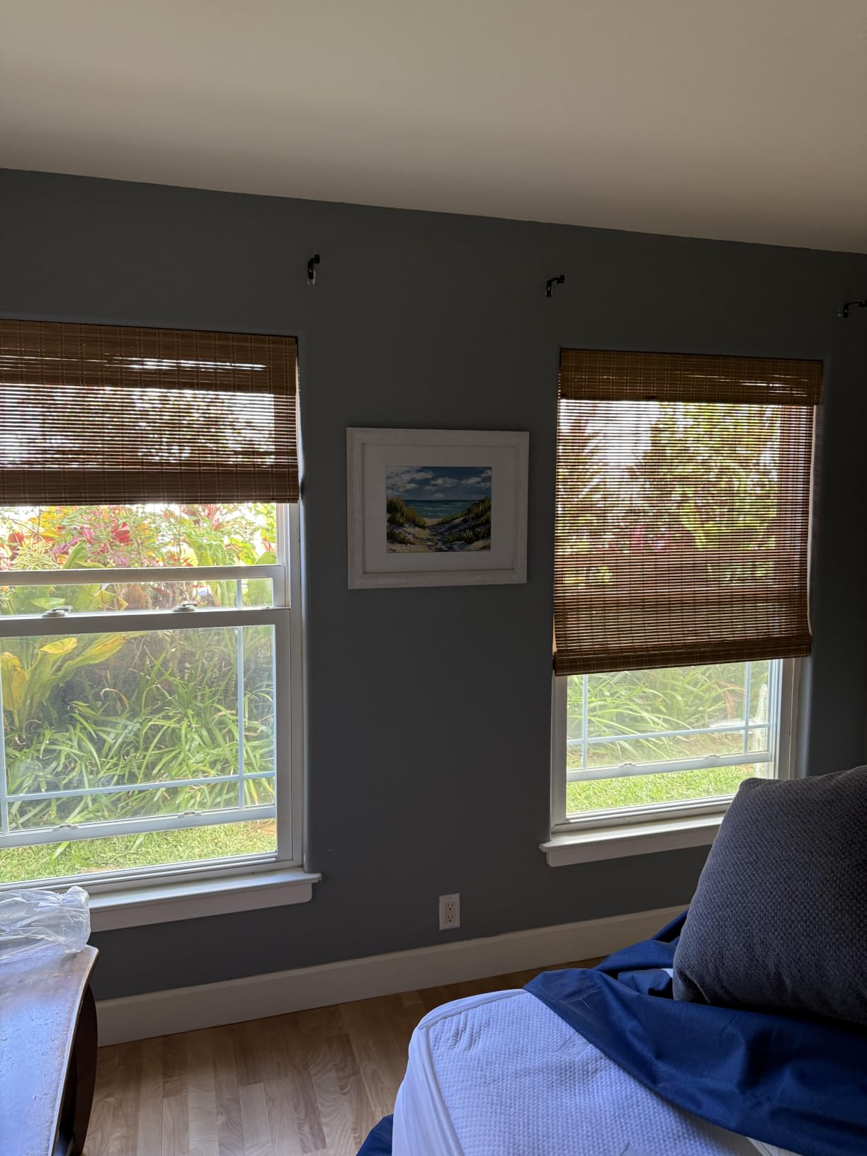 LazBlinds No Drill Bamboo Roman Shades, 34x64, Ceylon Light Russet customer photo 2