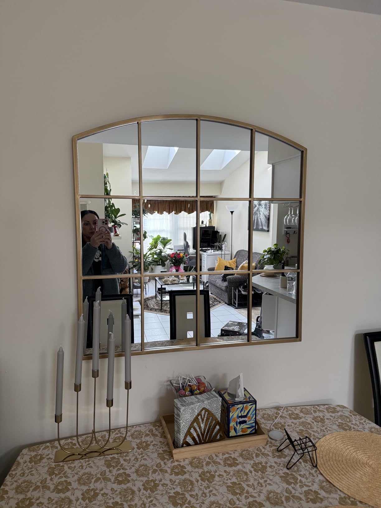 Wide Window Pane Mirror, 44