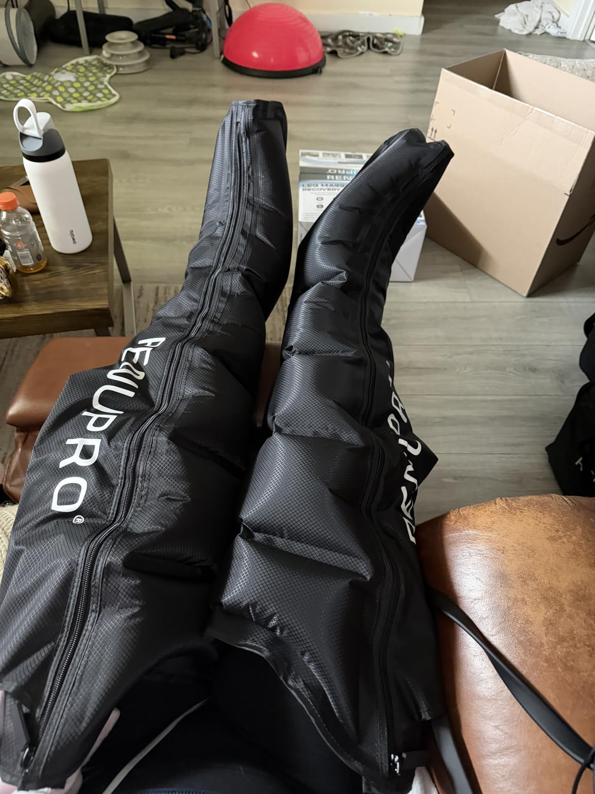 Leg Compression Massager, Air Compression Boots for Circulation | Full-leg sequential air compression for circulation & faster recovery; athlete recovery system, dynamic air, USA owned customer photo 1