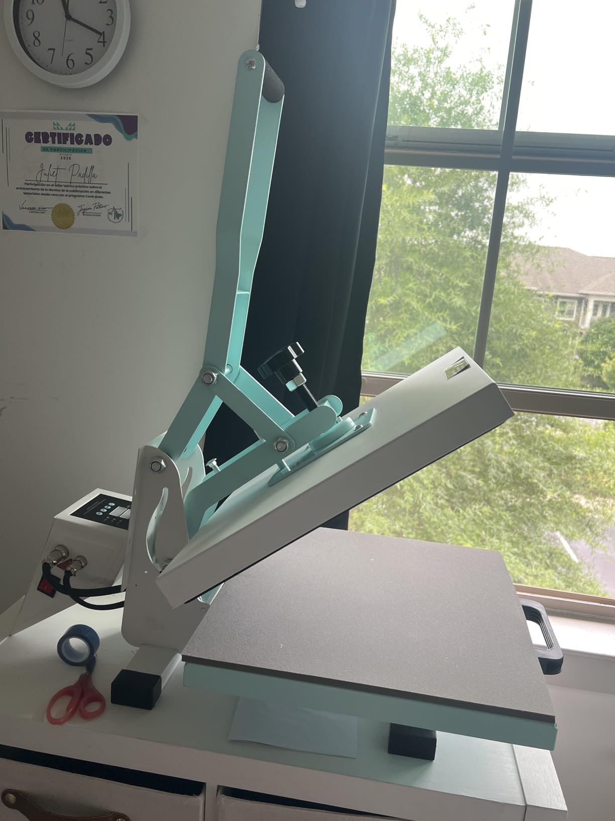 VEVOR 3-in-1 Auto Hat Heat Press Machine for Caps, No Crease, Orange&Black customer photo 2