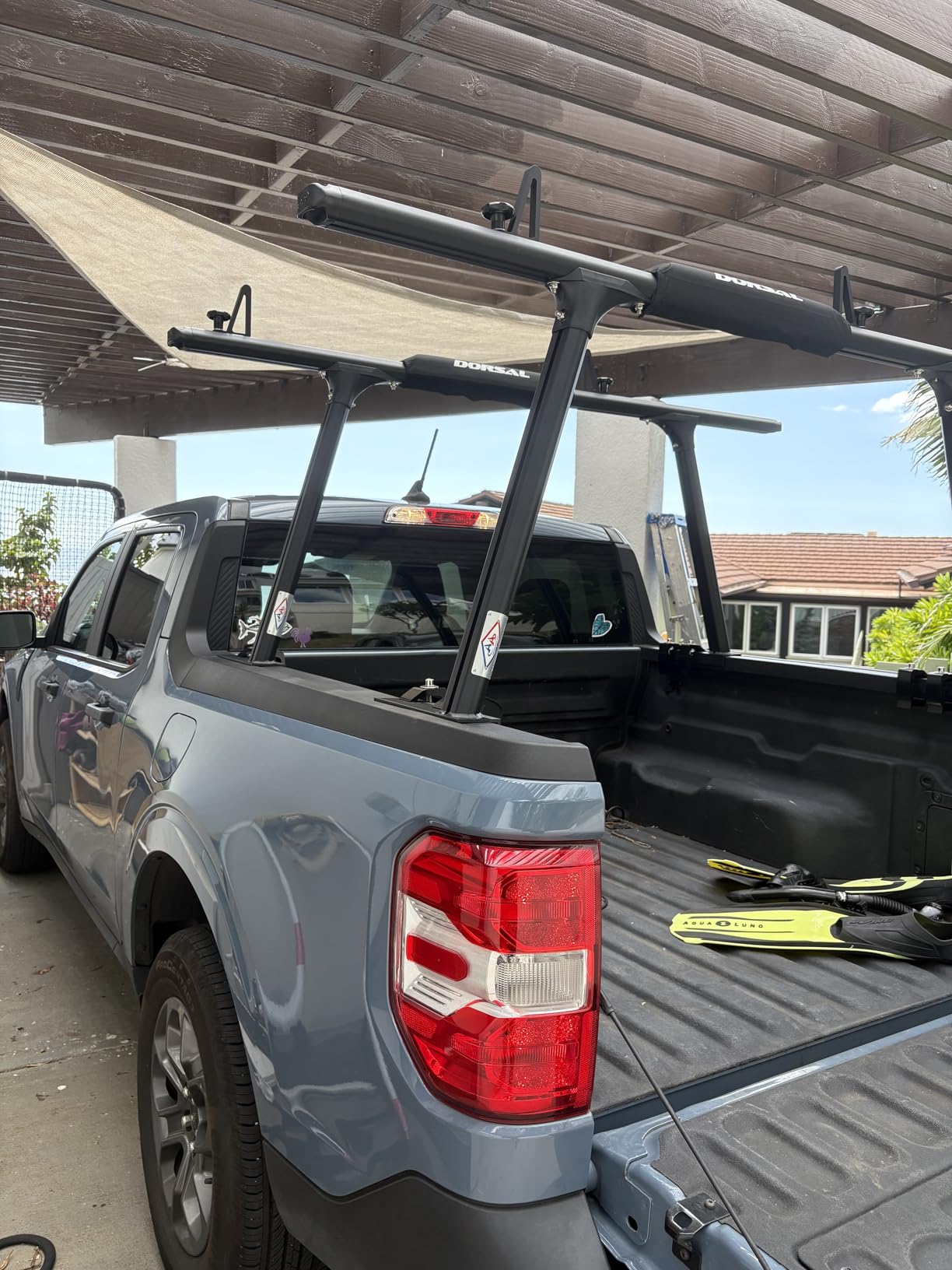 Model APX25-Lite Extendable Aluminum Truck Ladder Rack Adjustable Pick-Up Ladder Rack (No Drilling Required) - Black customer photo 2