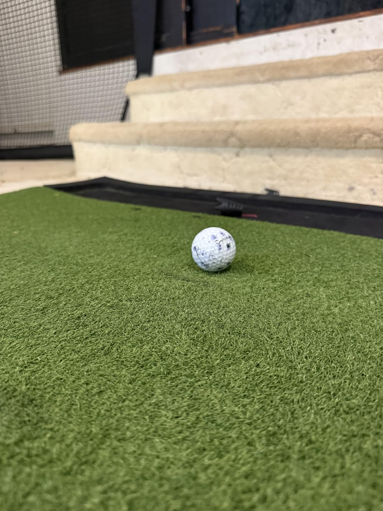 Integrated Golf Hitting Mat with Ball Tray, Thickening Golf Mats Practice Outdoor & Indoor Artificial Turf Matt with 3 Tees customer photo 2