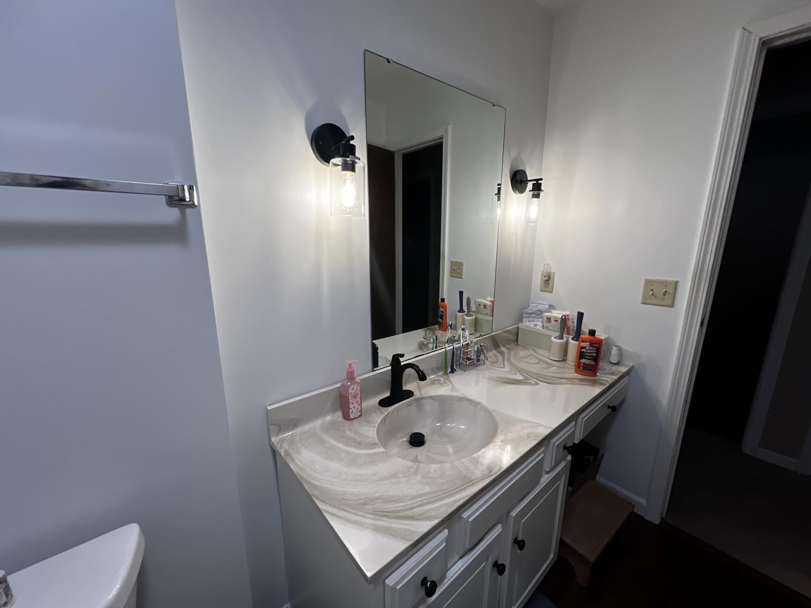 BUTHY Black Wall Sconce Light, Modern LED Wall Light Indoor Fixtures customer photo 2