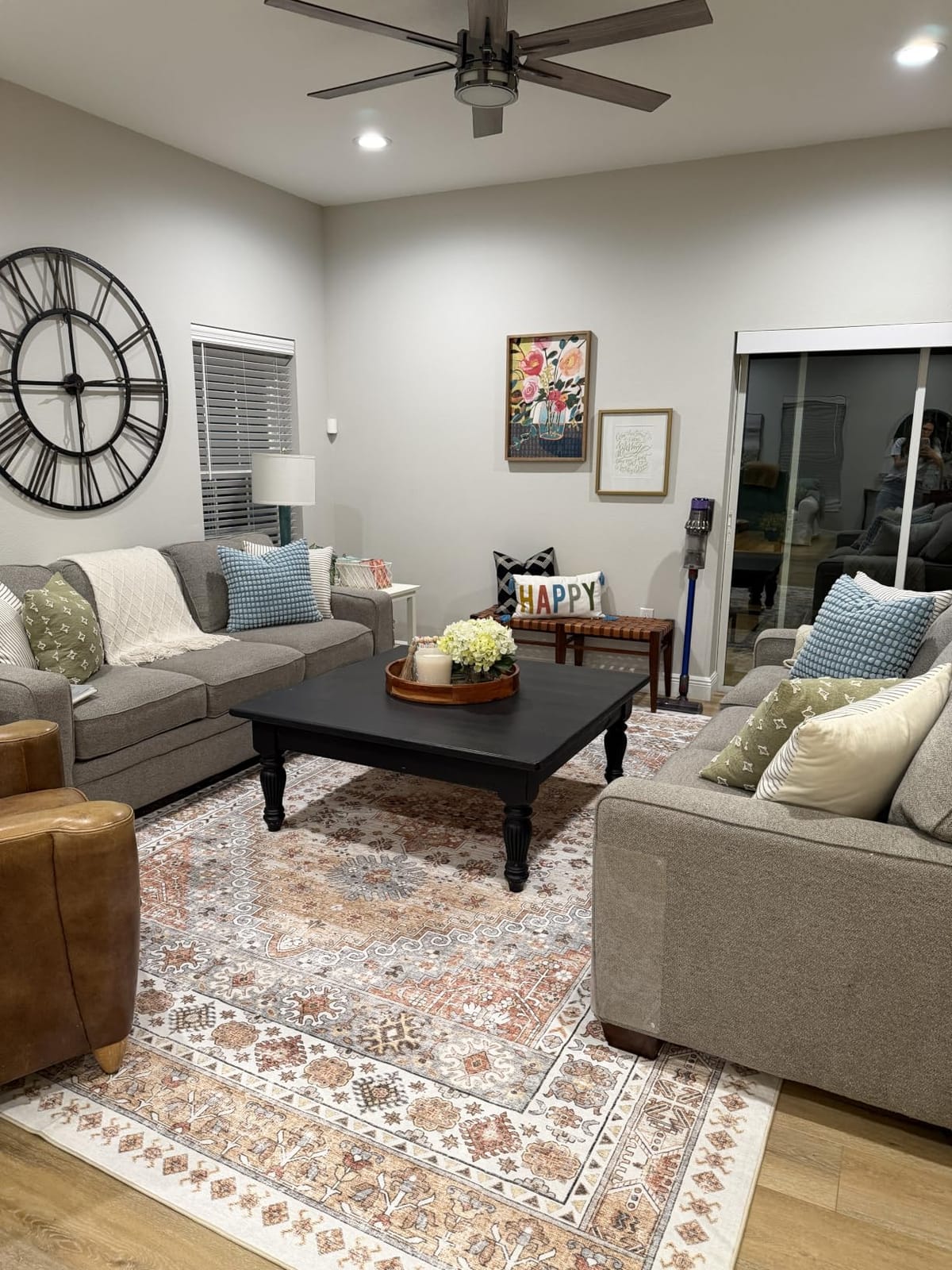 zesthome 10x14 Area Rugs for Living Room,Large Washable Rug,Orange customer photo 2