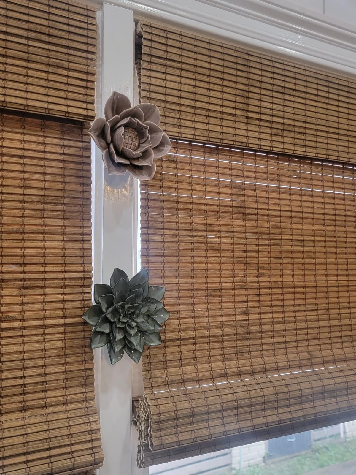 LazBlinds Cordless Bamboo Roman Shades, 34.5x48, Highfield Teak customer photo 1