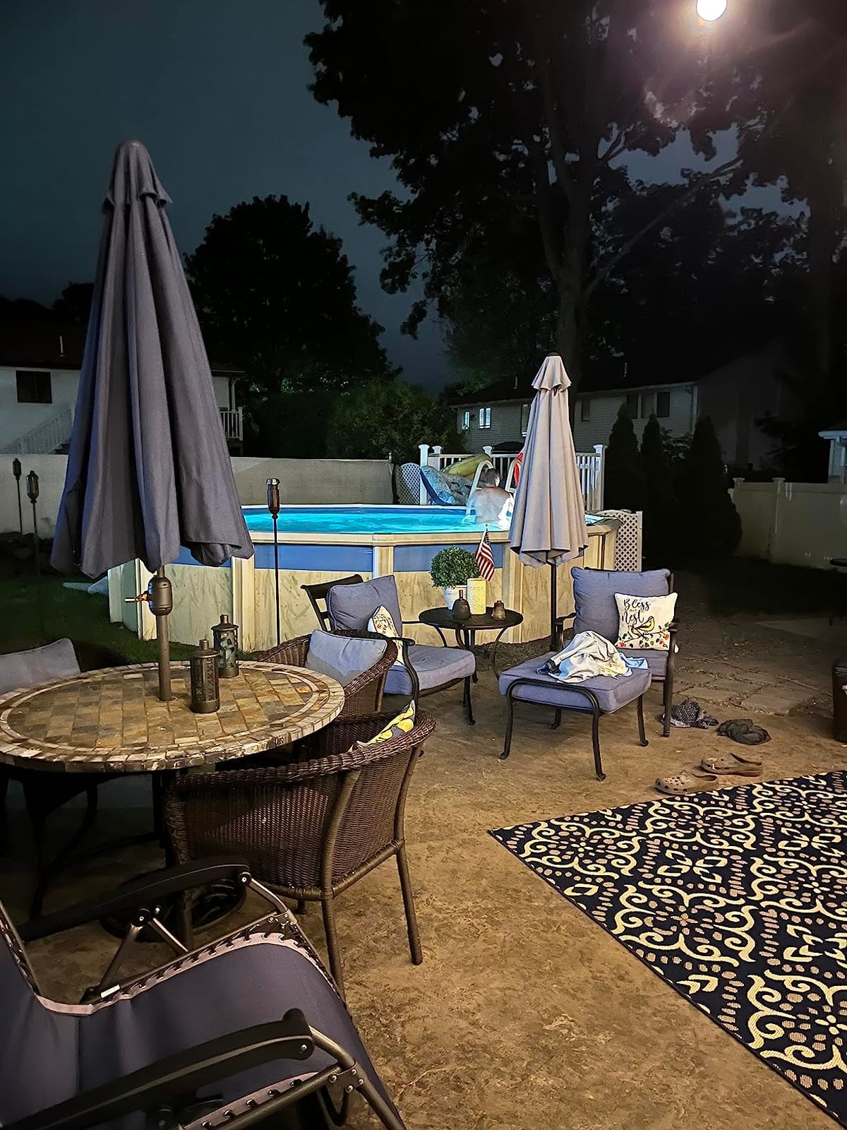 Gertmenian Indoor/Outdoor Flatweave Area Rug - 5x7 Standard, Stain & UV Resistant, Ideal for Deck, Patio, Poolside, Mudroom - Moran Striped Cream, Beige, 25463 customer photo 1