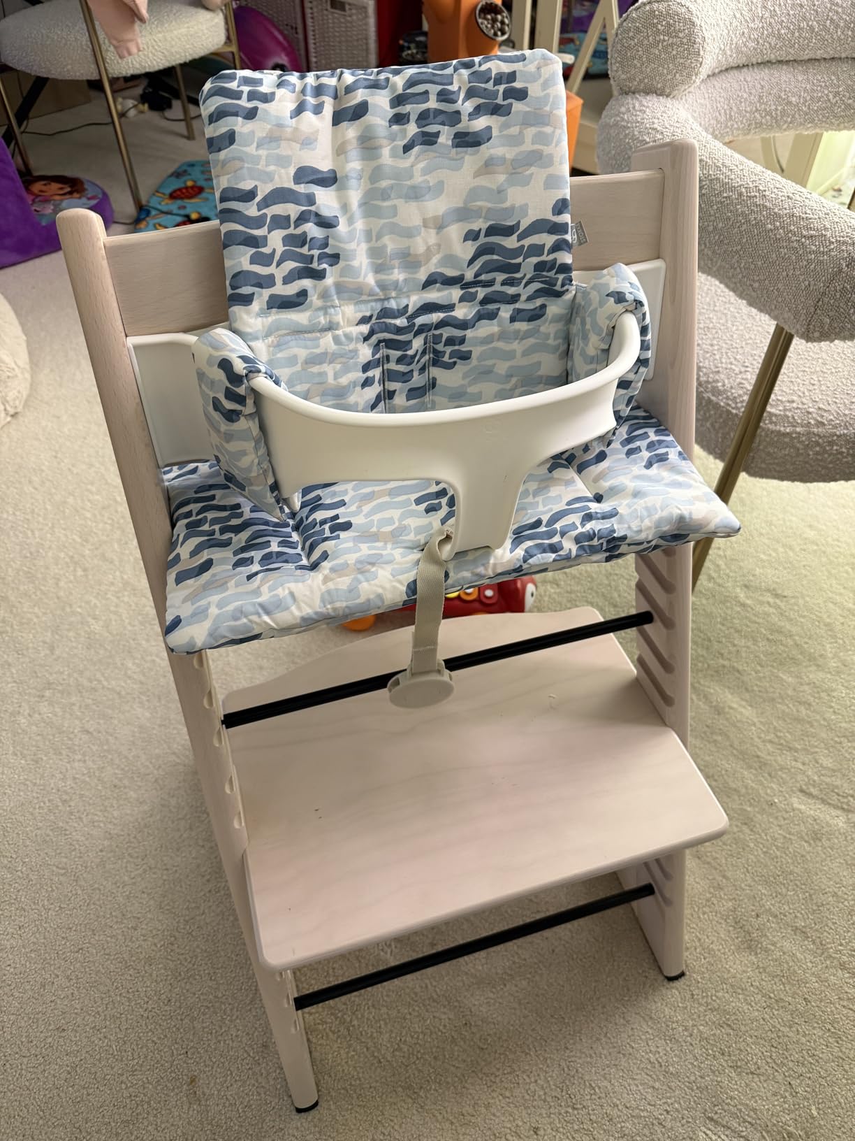 Stokke Tripp Trapp High Chair + Baby Set + Harness, Natural | Includes Chair, Baby Set, Removable Harness for Children 6-36 Months, Adjustable, Ergonomic & Easy to Clean, Baby Essentials customer photo 2