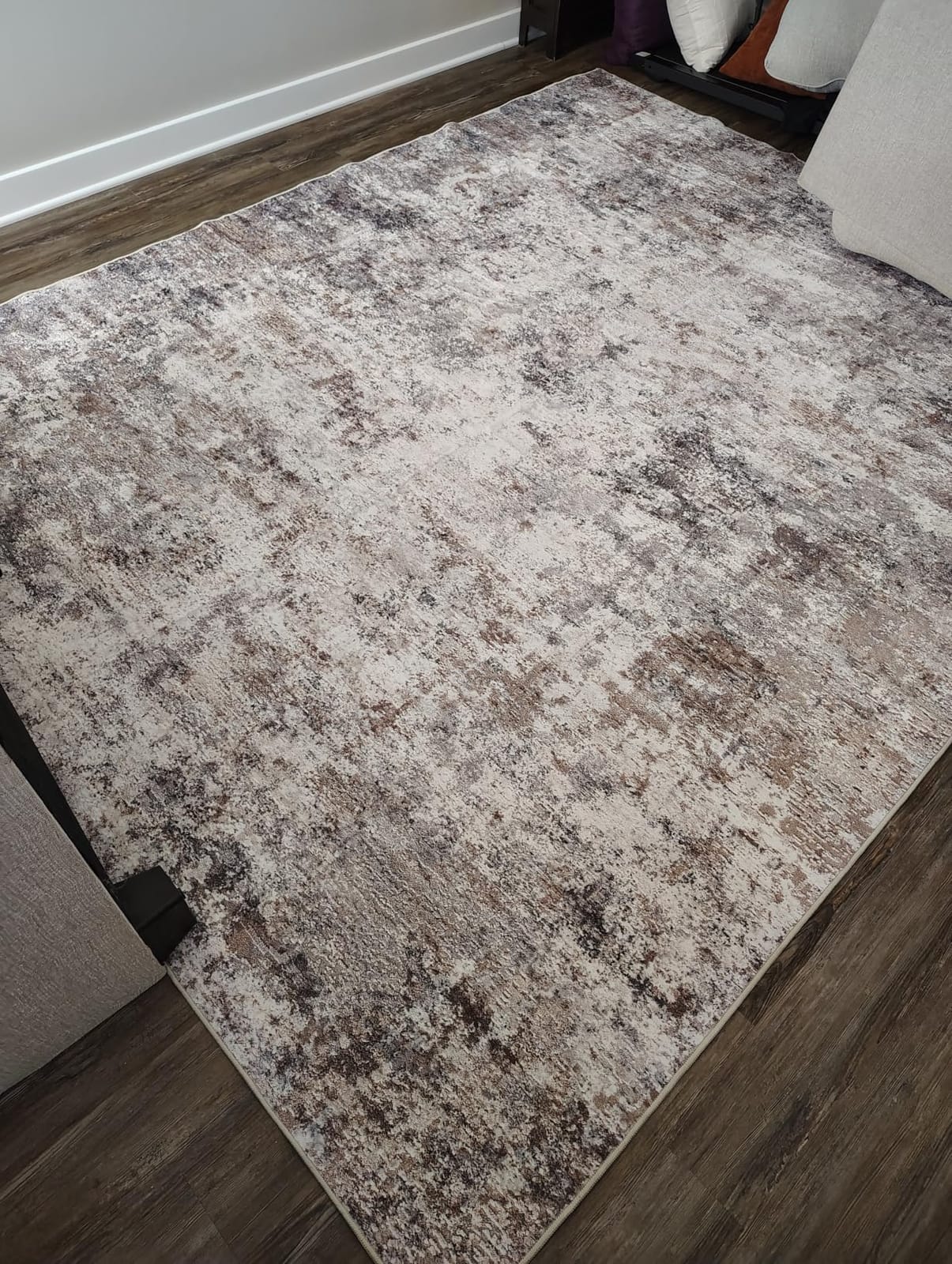 UERMEI 10x14 Area Rug Living Room Rugs Washable Neutral Brown Grey Carpet customer photo 2