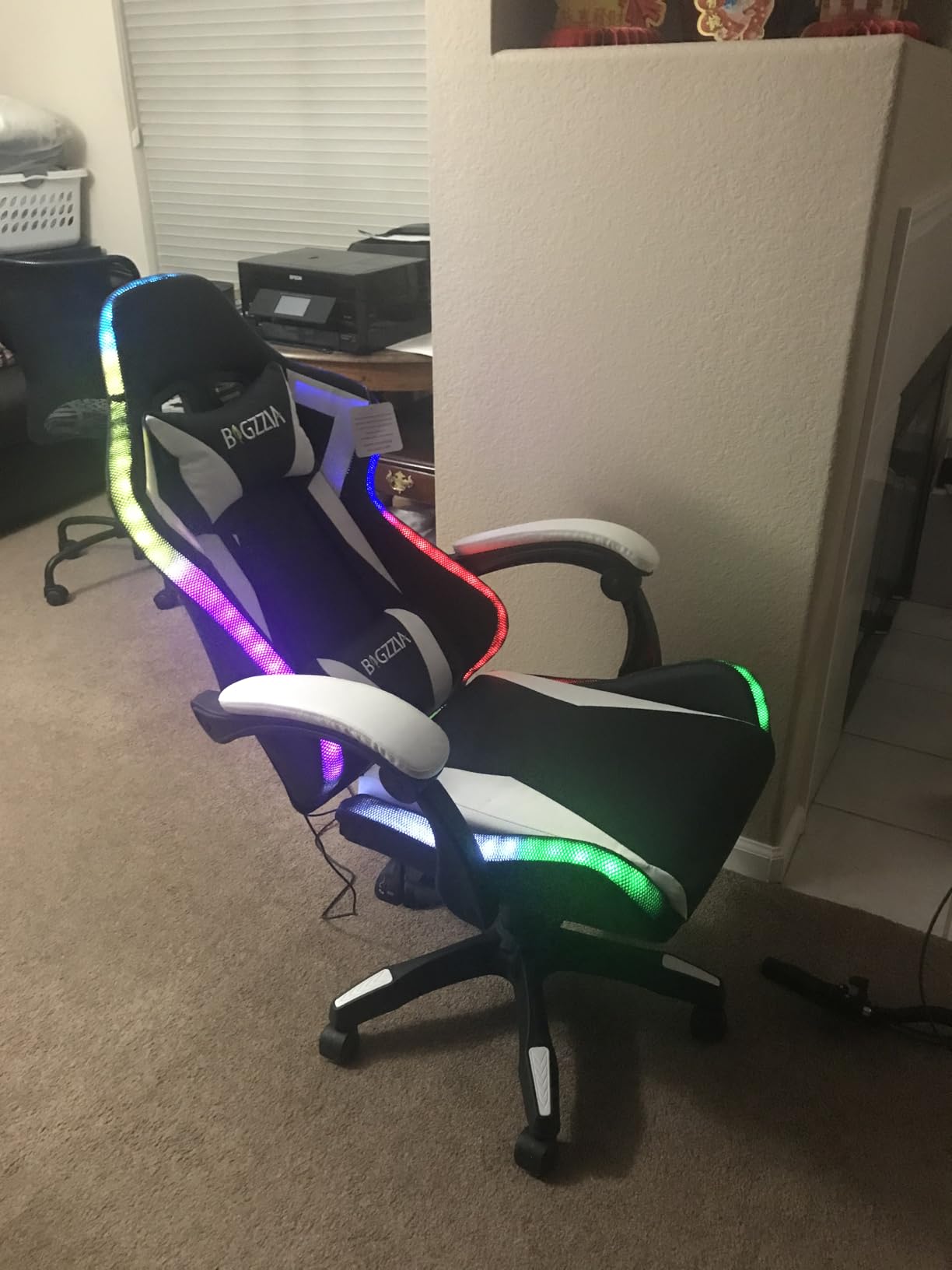 Racingreat RGB Gaming Chair for Adults & Kids, Lumbar Support, Black customer photo 2