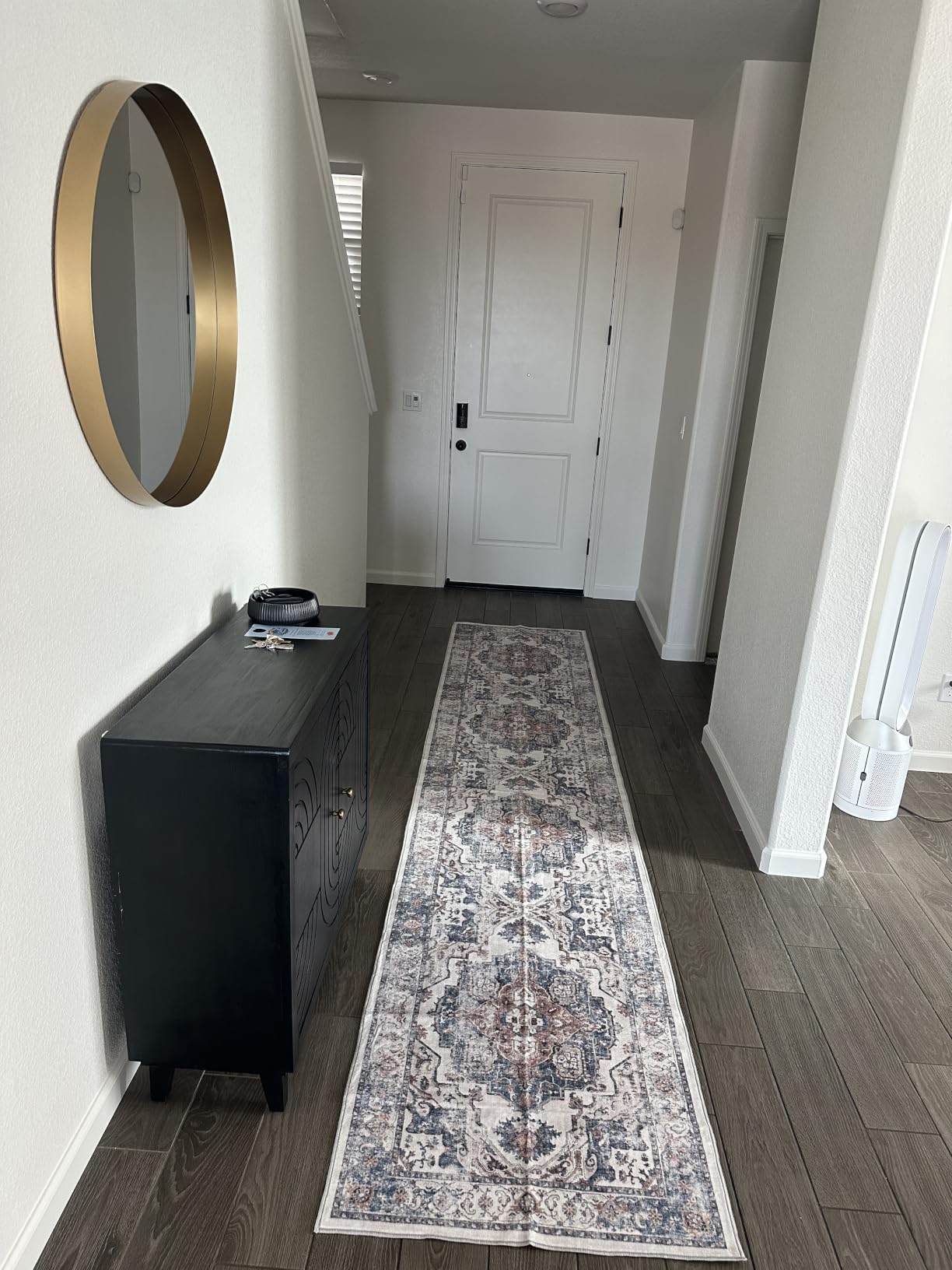 2x6 Hallway Washable Runner Rug : Vintage Soft Kitchen Laundry Runner with Non Slip Backing Farmhouse Entryway Living Room Floor Mat Stain Resistant Carpet for Bedroom Bathroom Distressed Beside Rug customer photo 2