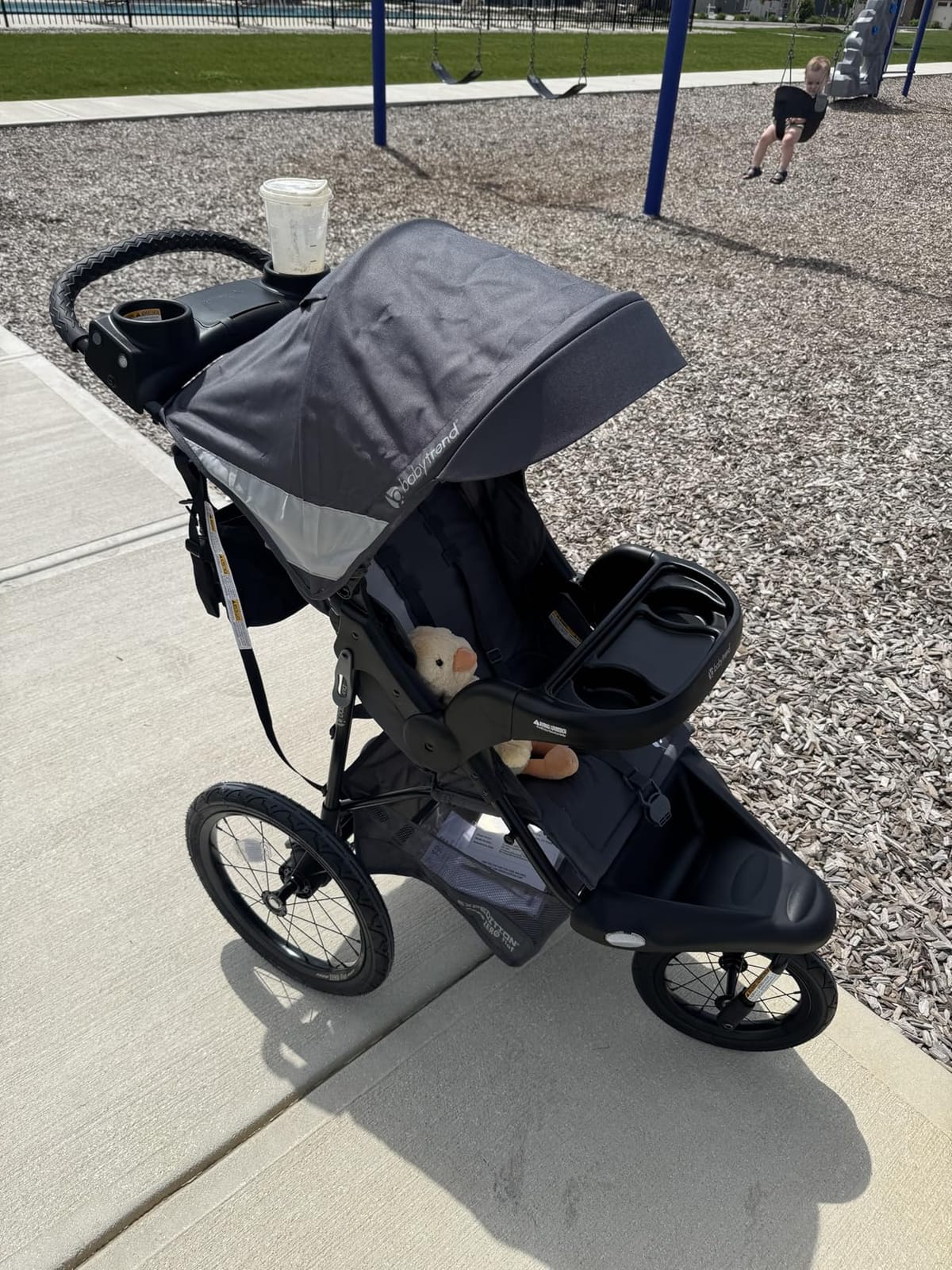 Baby Trend Expedition Zero Flat Jogger with LED Lights, Dash Grey customer photo 1