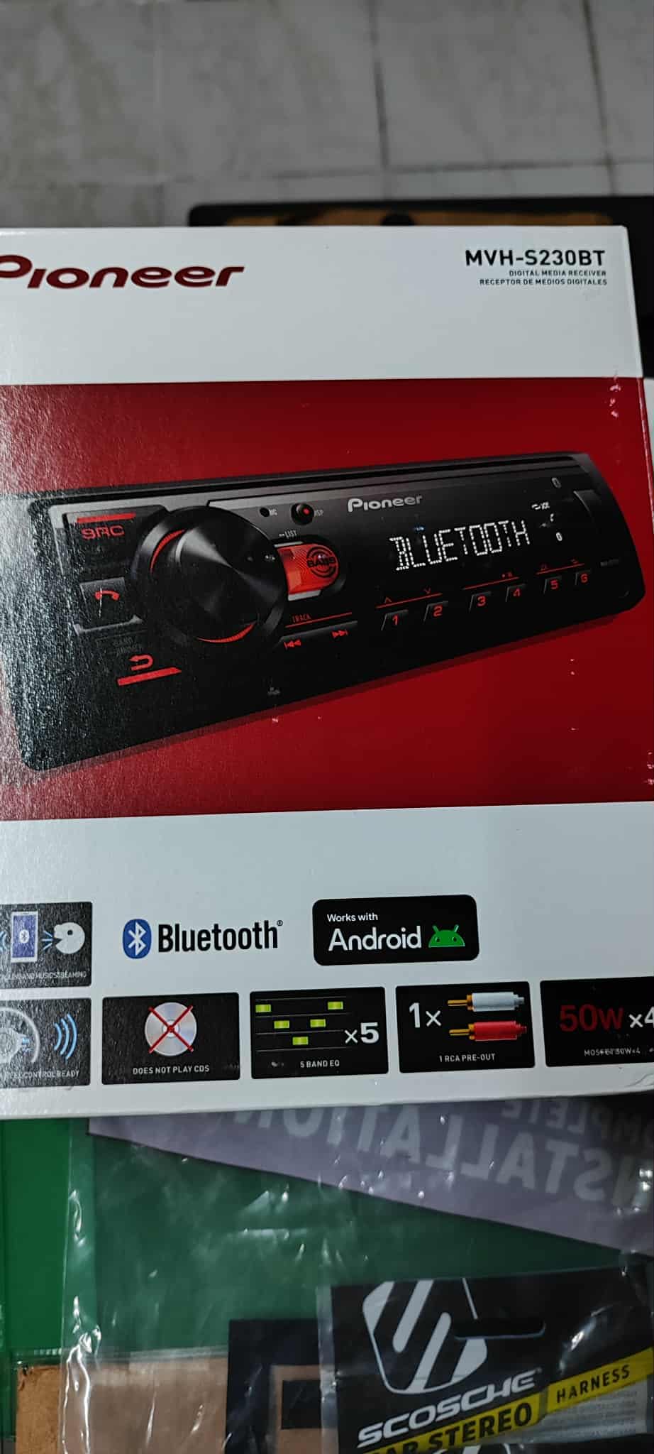 Pioneer MVH-S230BT 1-Din Car Stereo with Bluetooth, USB, AM/FM Radio customer photo 2