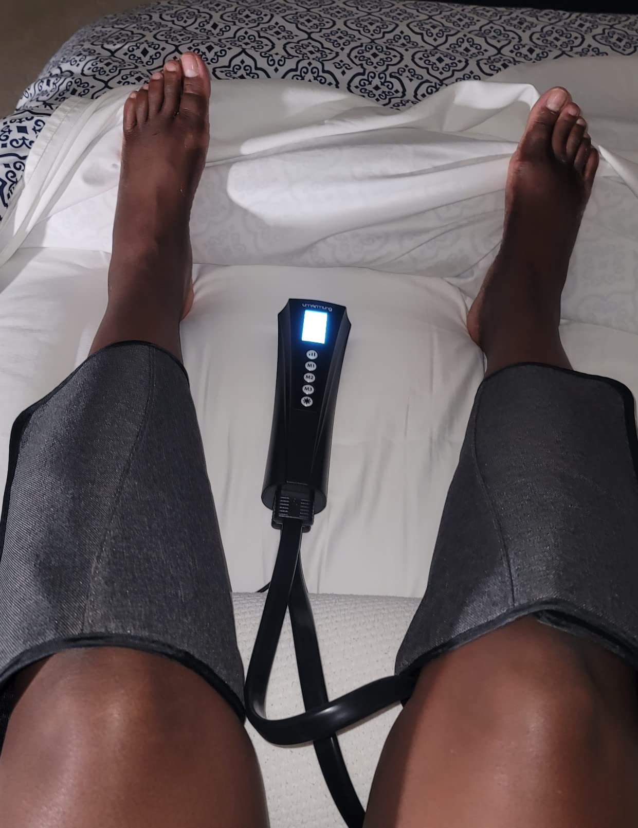 UMARMUNG Air Compression Leg Massager with Heat, Gifts for Men, Dad, Husband, Women, Mom, Wife, Her, Presents for Christmas, Mothers Day, Birthday, Valentine's Day, Works for Foot, Calf, Knee, Thighs customer photo 1