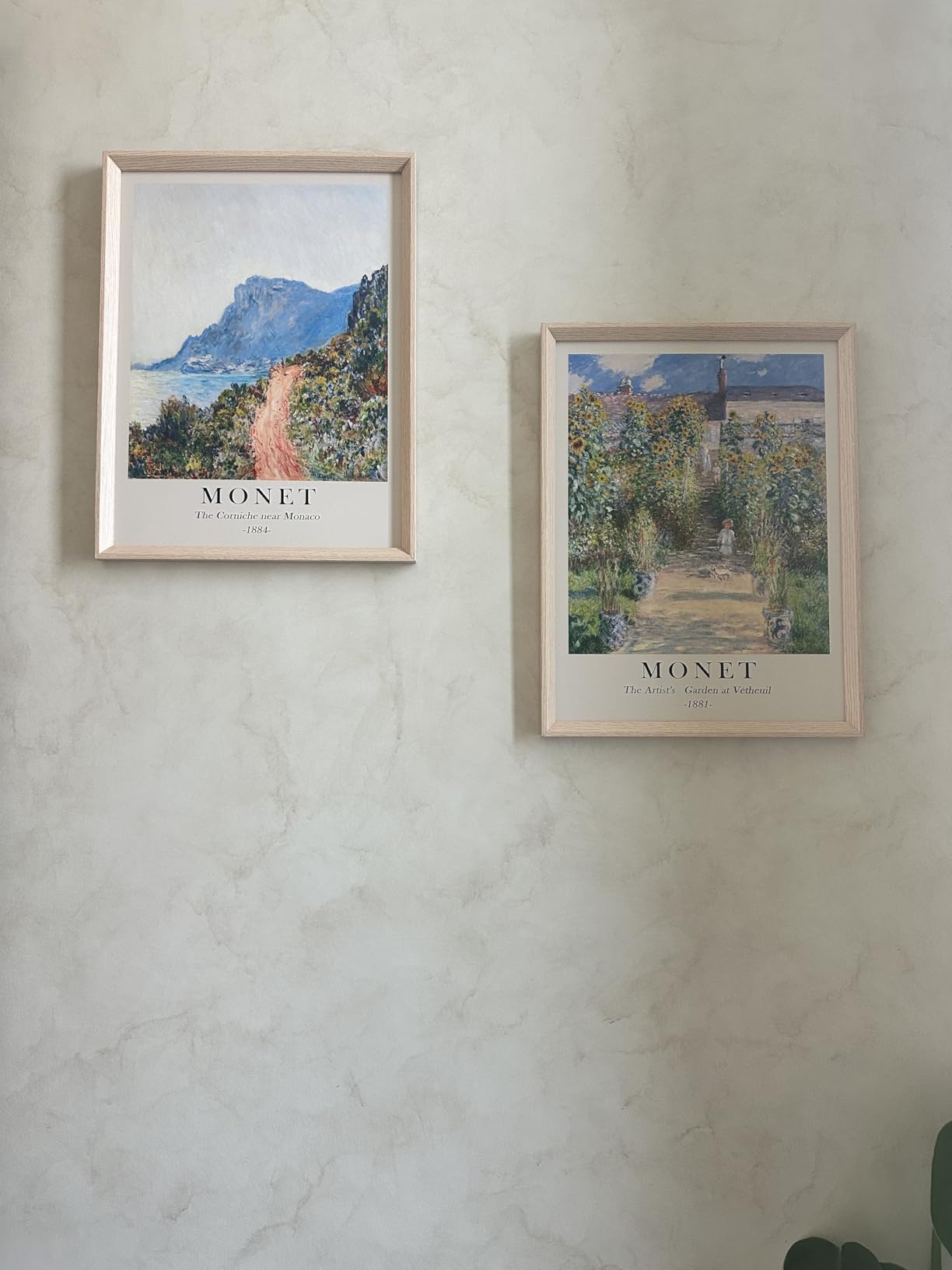 HesenDot Framed Claude Monet Water Lilies Canvas Wall Art Set of 3 12x16in customer photo 2