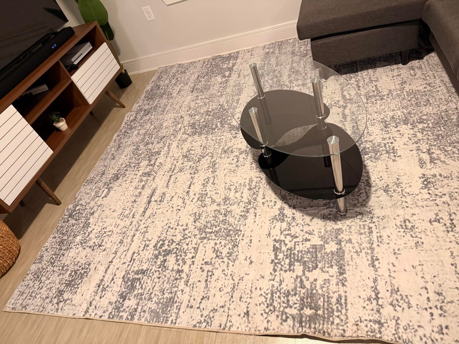 PLHXFR 8x10 Area Rug Living Room: Modern Abstract Washable Carpet Multi customer photo 1
