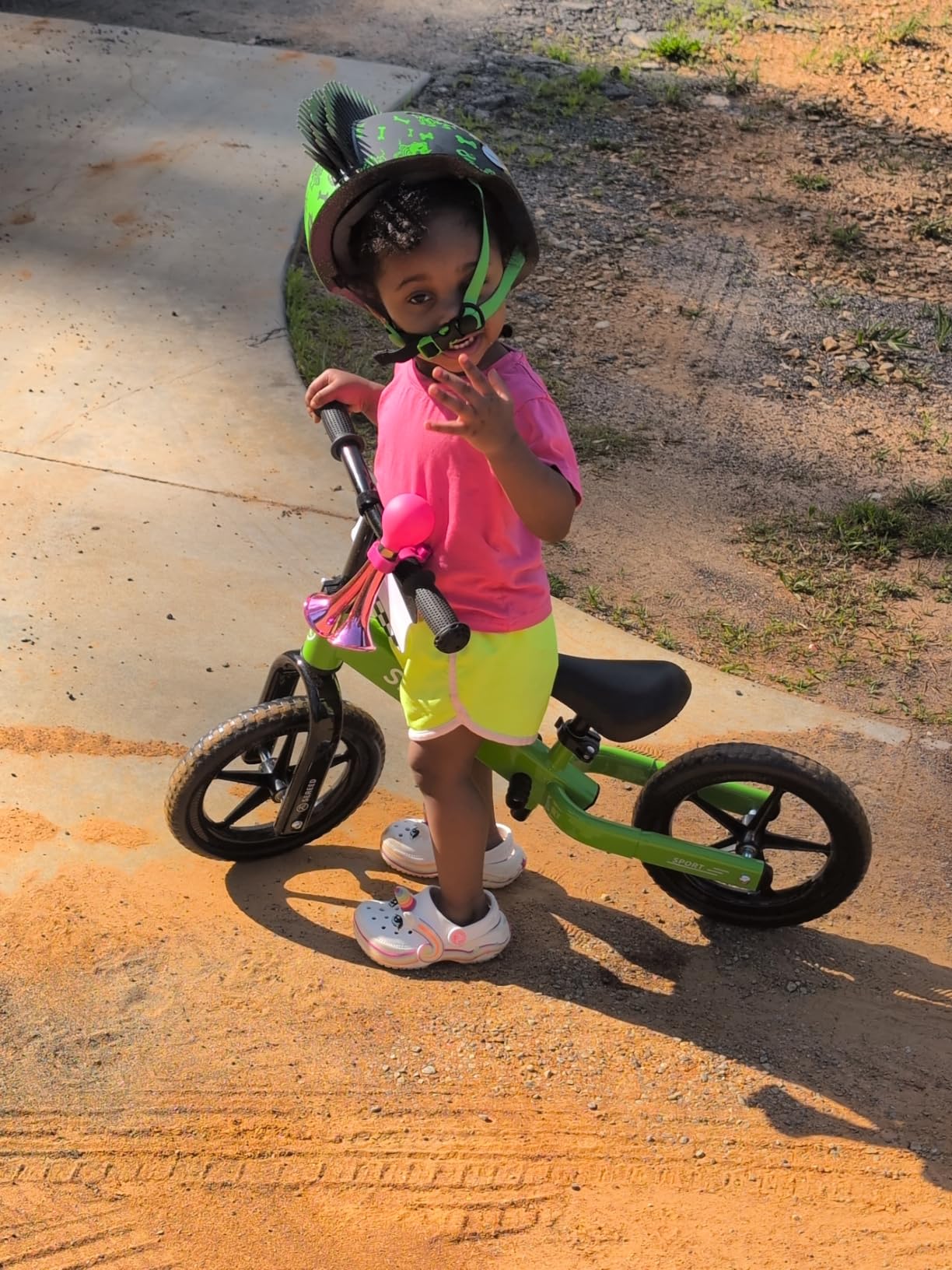 SEREED Toddler Balance Bike 2 Year Old, Gift for 2-3 Boys Girls, Adjustable | No Pedal Kids Toy Bike for 2-5 Years Old, Customize Plate with 3pcs Stickers (White) customer photo 1