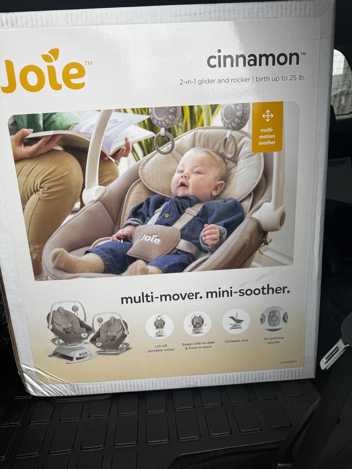 Joie Baby Cinnamon 2-in-1 Glider & Rocker, Multi-Motion Baby Swing | Swing and Rocker Combo with Plush Fabrics, Compact Design, and Multiple Recline Positions customer photo 1