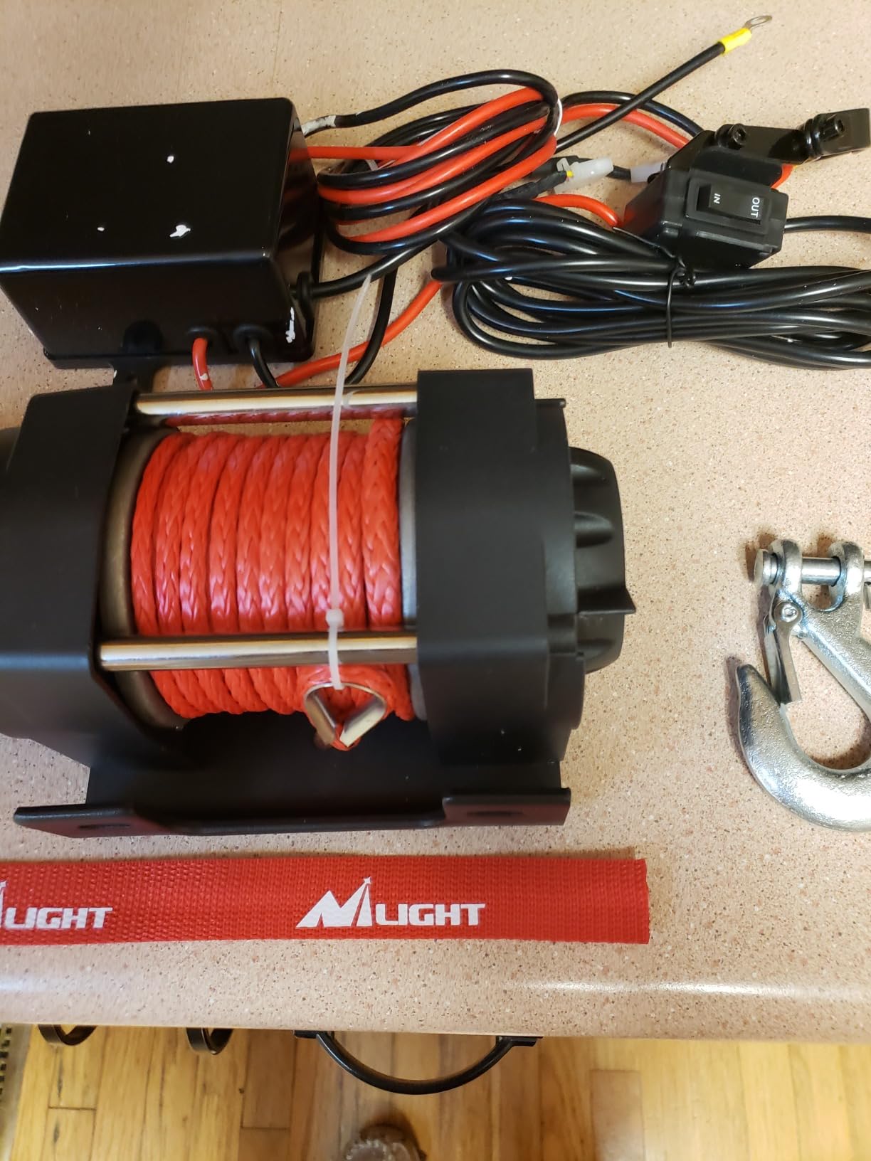 Nilight 3500 lbs ATV Winch 12V Electric Winches with Synthetic Winch Rope customer photo 1