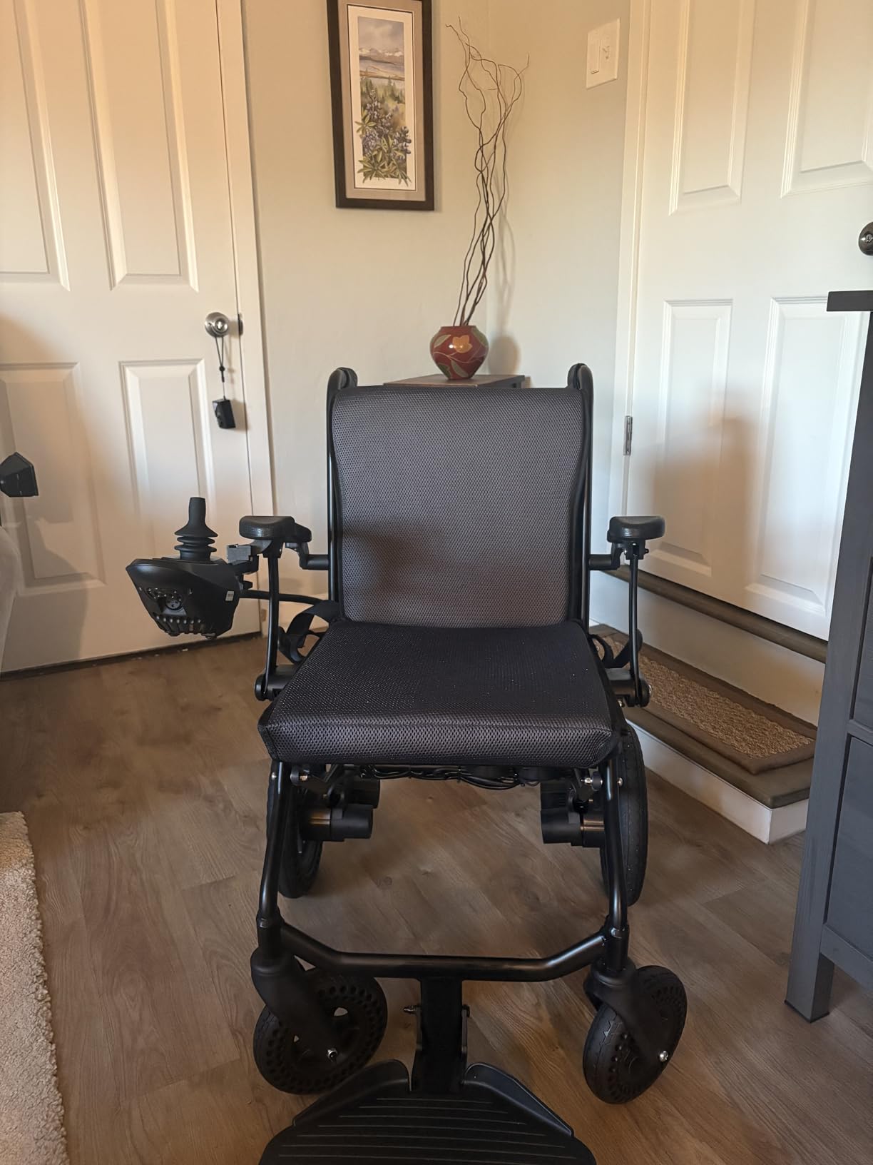 SLB30 Electric Wheelchairs for Adults, Lightweight Foldable Motorized Wheelchair with Removable Battery Liftable Armrest Airline Approved(30 Lbs, Grey) customer photo 1