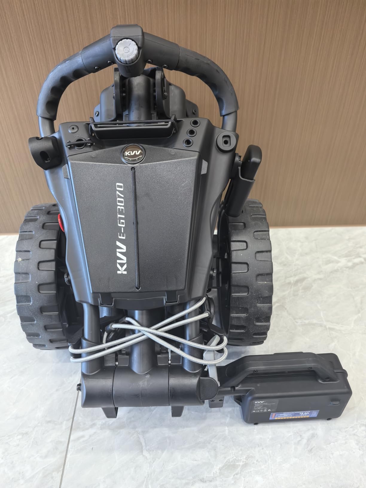 KVV Electric Golf Push Cart with Remote Control, Super Compact and Lightweight Electric Golf Cart,Smallest Folding Size Electric Golf Cart, Suitable for All Terrains, and （Charcoal） customer photo 2