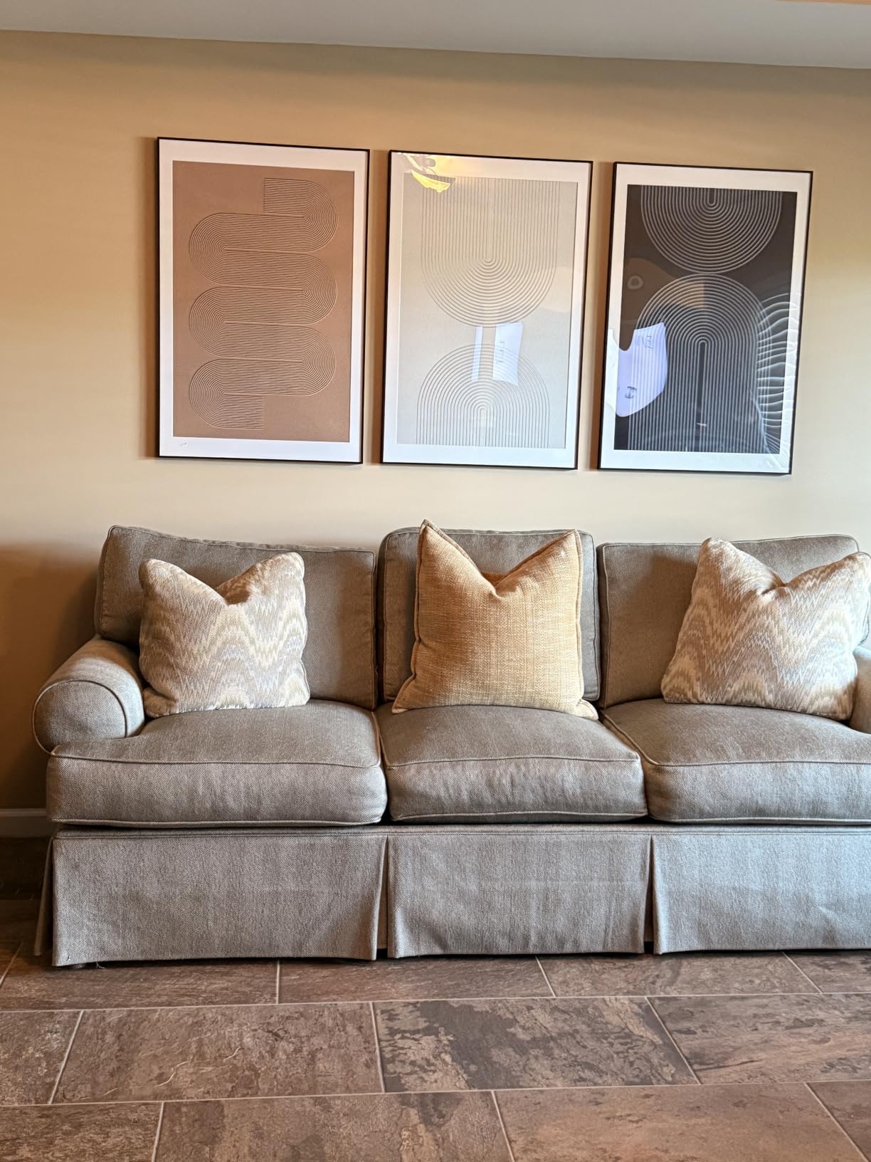 Large Framed Boho Black White Abstract Wall Art for Living Room, 24x36 In customer photo 1