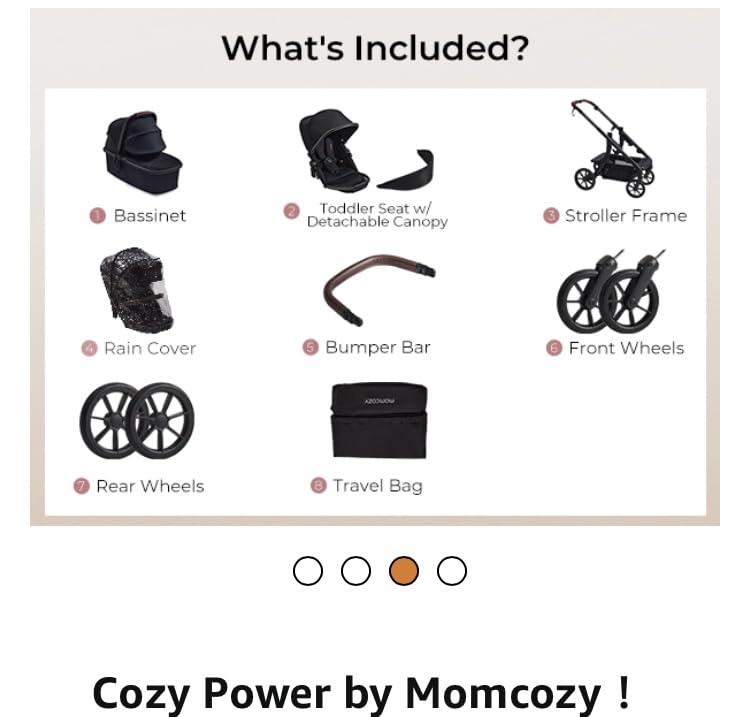 Momcozy ChangeGo Single to Double to Wagon Stroller, 23 Configurations | Carrycot and Seat Included with Large PU Wheels, All-wheel Suspension, and an Extendable UPF 50+ Canopy customer photo 1