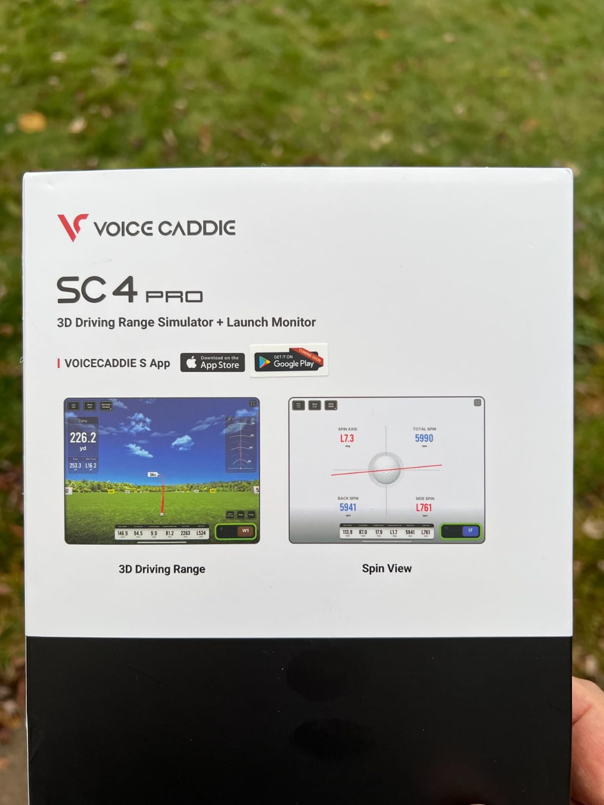 SC4 PRO Golf Launch Monitor & 3D Driving Range Simulator Indoor and Outdoor Use Portable Golf Swing Analyzer Home Tracker with Built-in Screen w/Voice Output 5 Free E3 Courses No Monthly Subscription customer photo 2