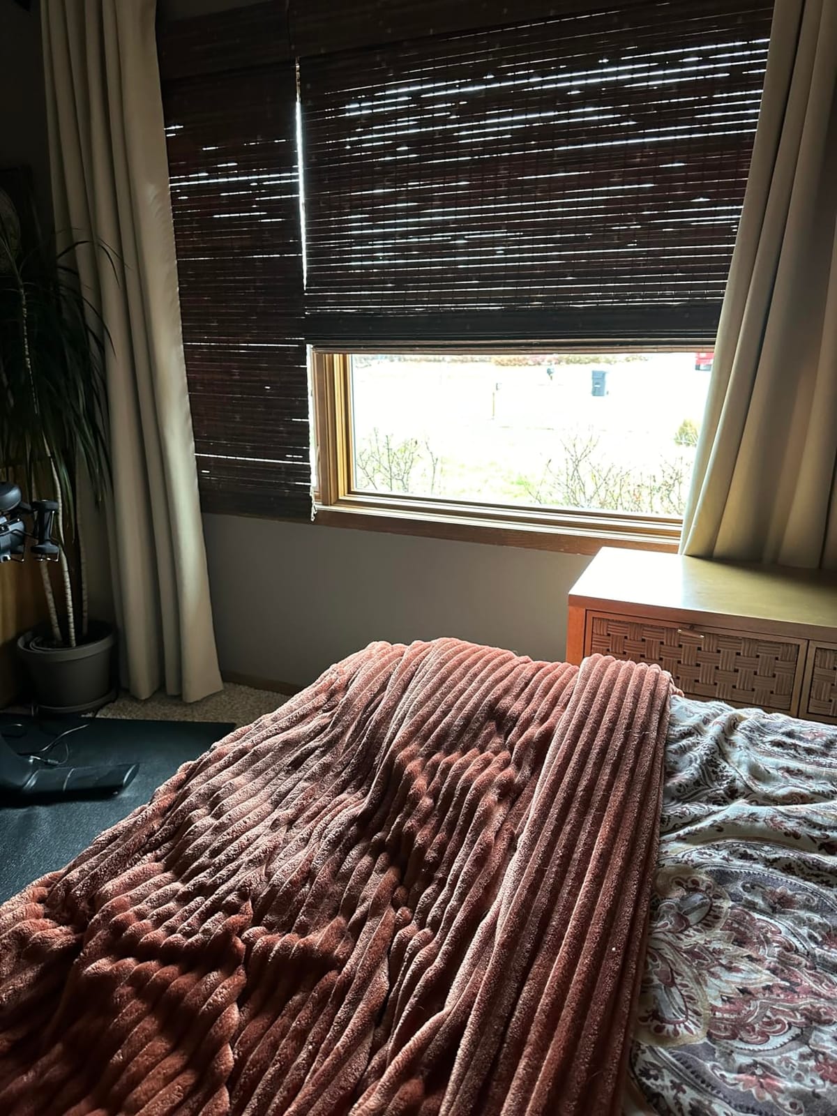 Cordless Woven Wood Roman Shades, Bamboo Shades Sizes 20 to 72 Wide and 24 to 72 High, Bamboo Mesh Natural customer photo 1