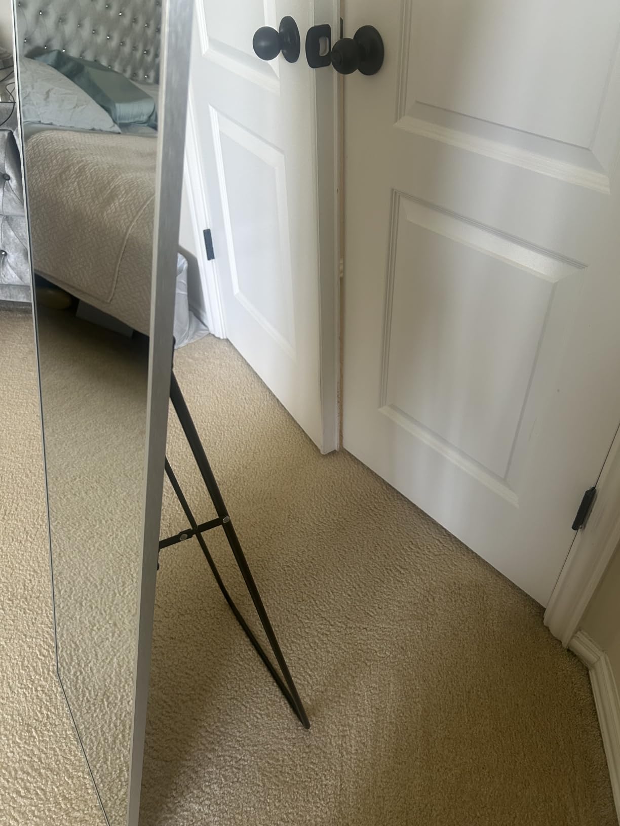 Delma Full Length Mirror with Stand, 69x24 Gold Floor Mirror customer photo 1