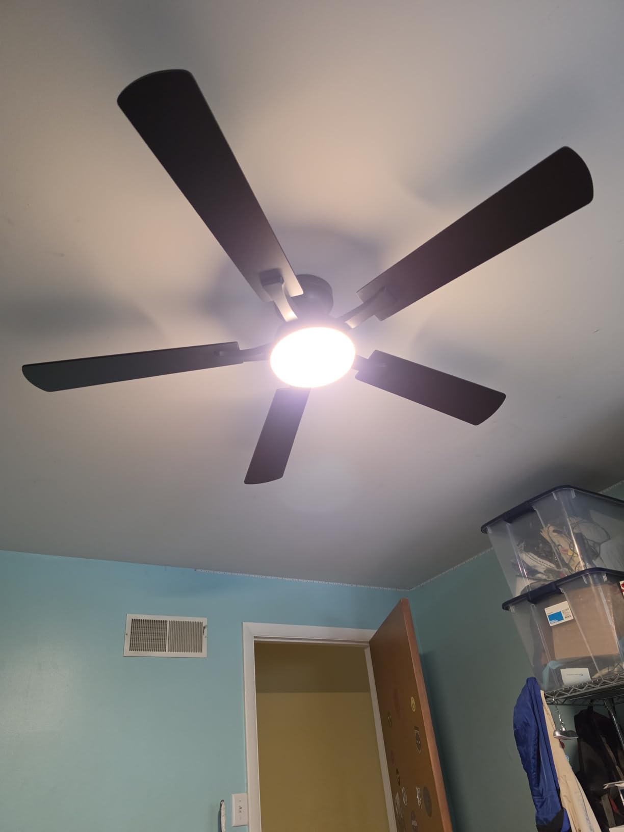 ZMISHIBO 52 Inch Ceiling Fans with Lights, Remote&App Control, Flush Mount customer photo 1