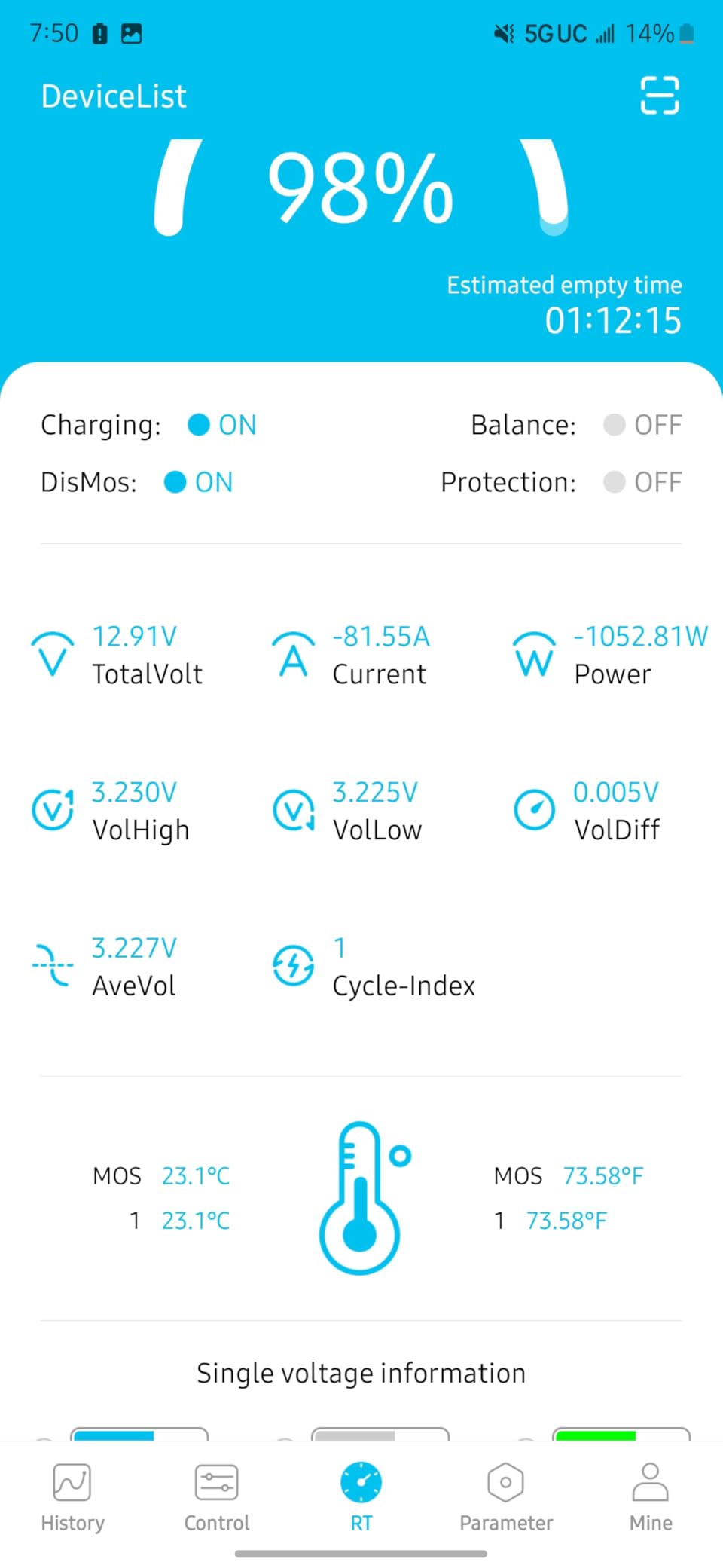 12V 100Ah Bluetooth LiFePO4 Battery for Rv, Trolling Motors, Boat customer photo 1