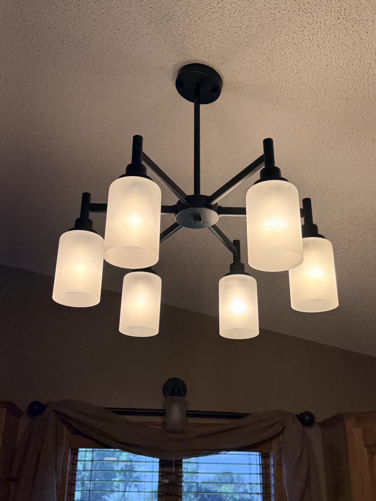 Black Farmhouse Chandeliers for Dining Room Light Fixtures Over Table customer photo 2