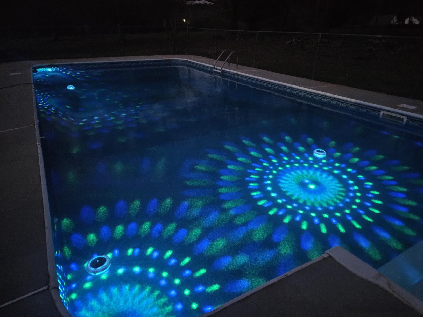Floating Pool Lights w/Remote, 6.5 Inch RGB Color Changing Solar Pool Lights that Float with 9 Dynamic Lighting, IP68 Waterproof Hangable Solar Floating Light for Pool Garden Weeding Decor(2) customer photo 1