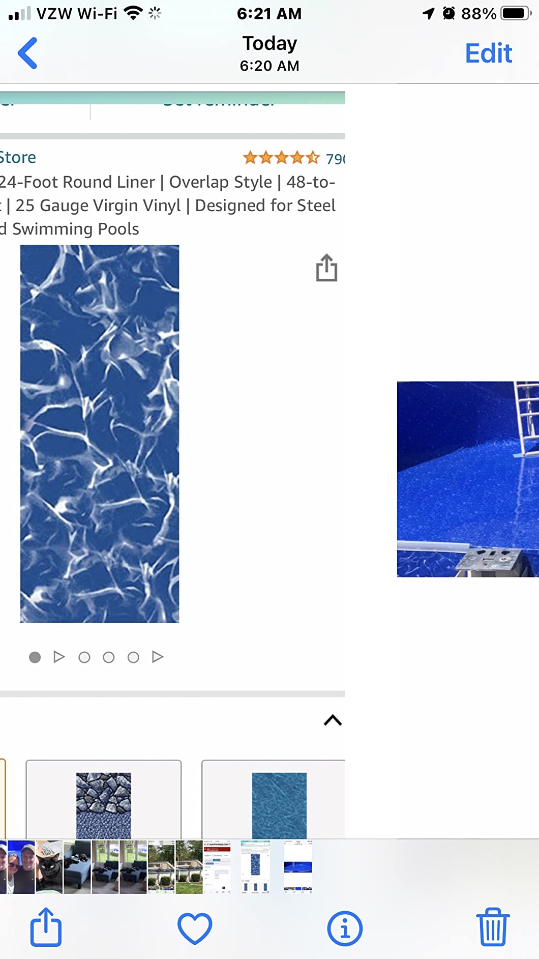 Smartline 24 ft Round Swimming Pool Liner | Boulder Swirl customer photo 2