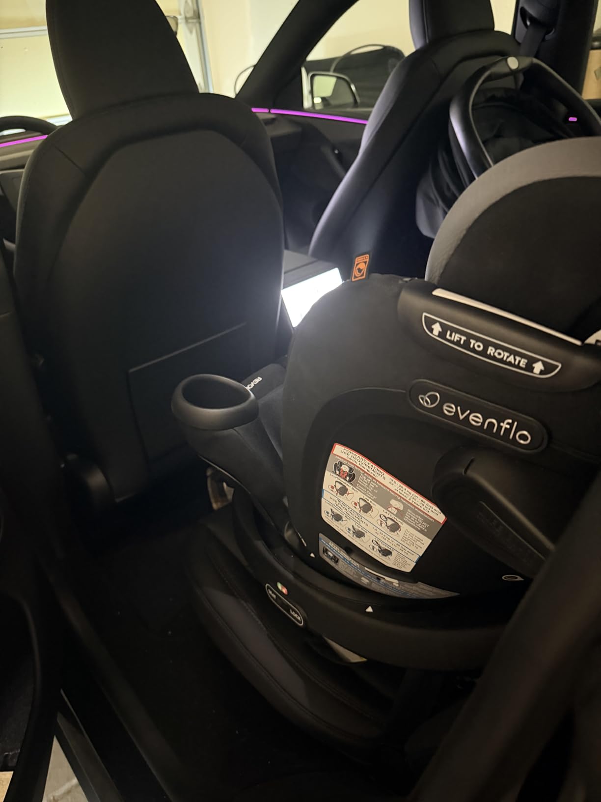 Evenflo Revolve360 Extend All-in-One Rotating Car Seat | with Quick Clean Cover, Rear-Facing, Forward-Facing, Highback Booster Mode, Infant to 12 Years (Revere Gray) customer photo 2
